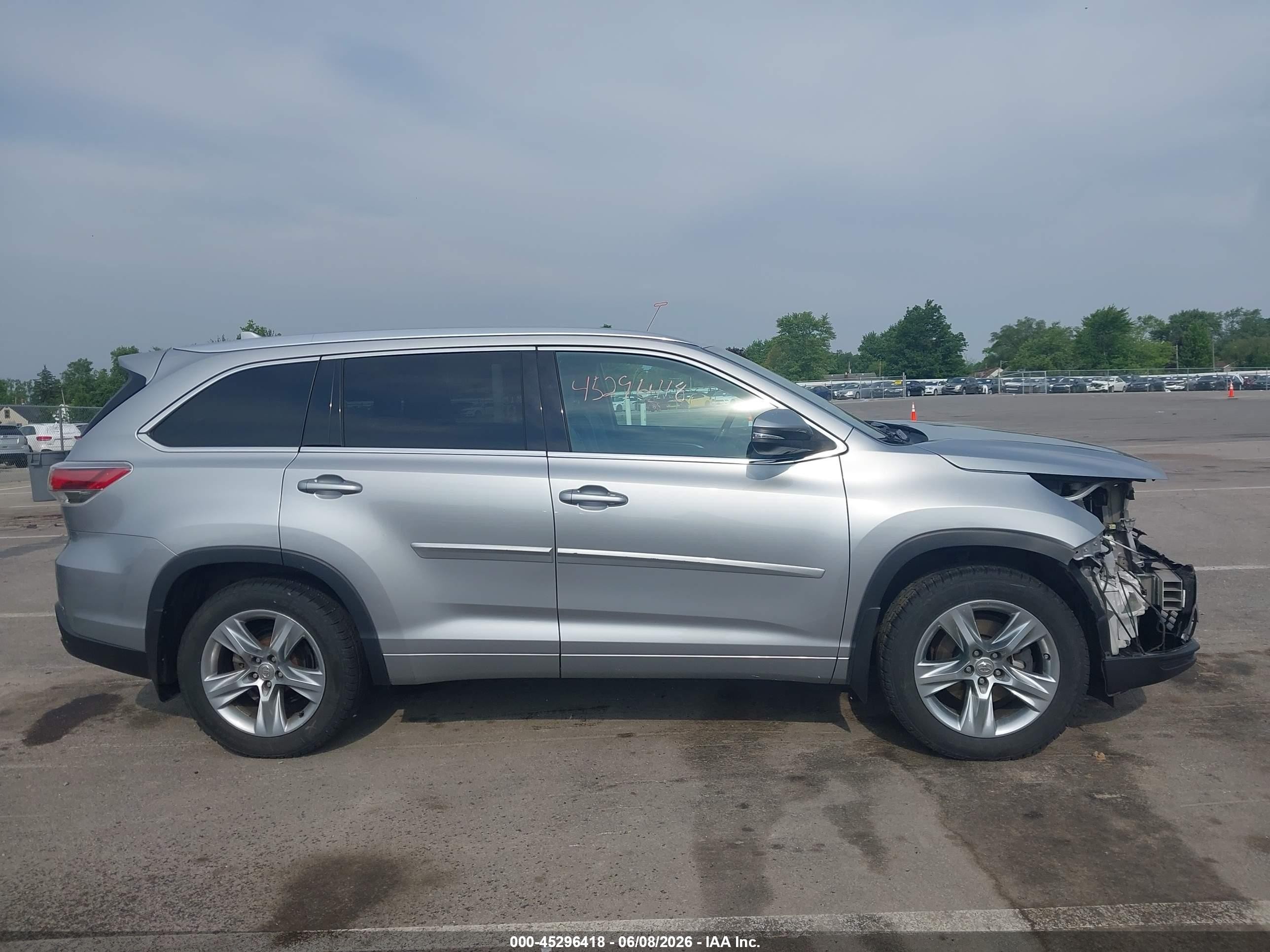 2015 Toyota Highlander Limited V6 Gray vin: 5TDDKRFH0FS131898