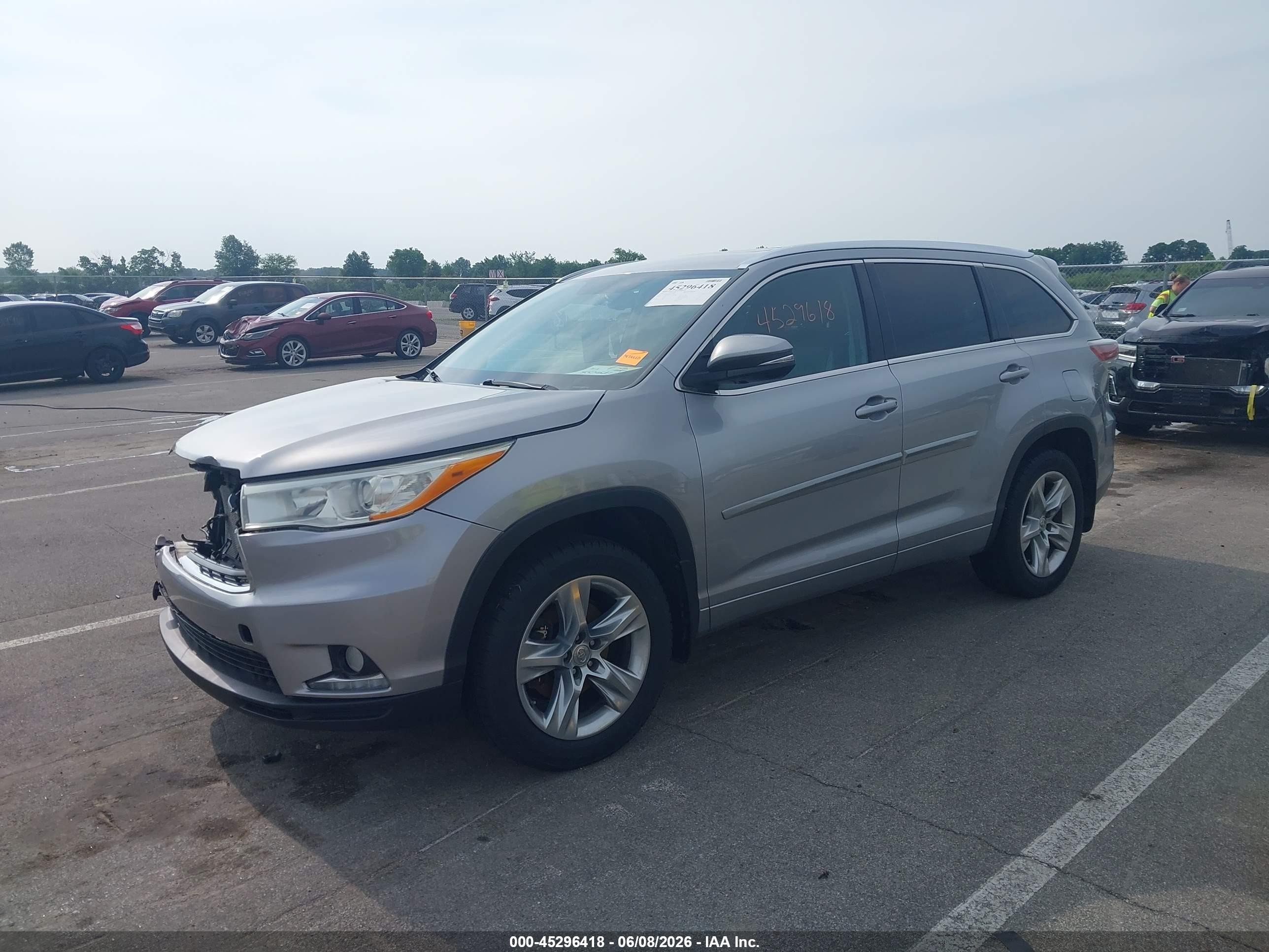 2015 Toyota Highlander Limited V6 Gray vin: 5TDDKRFH0FS131898