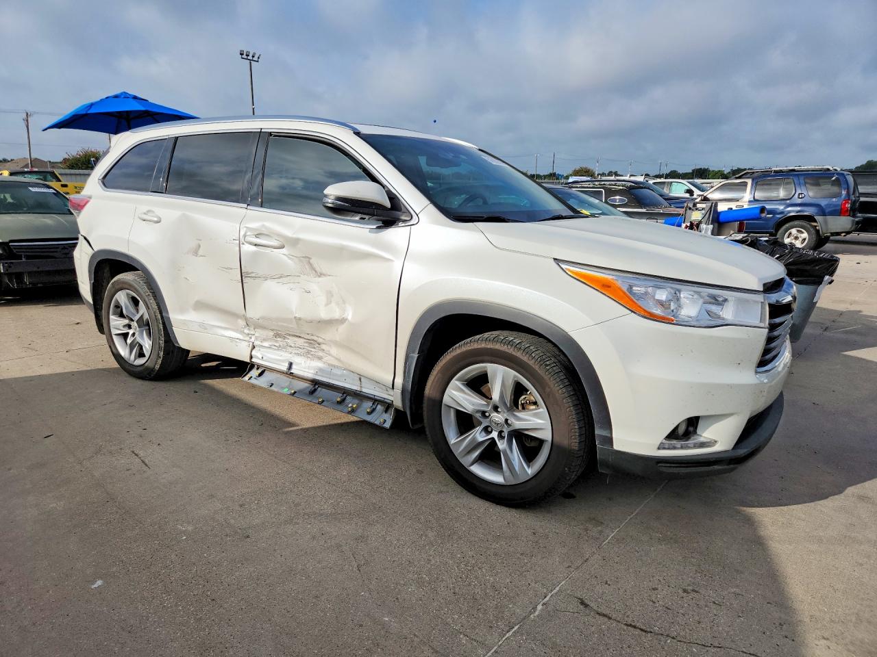 2015 Toyota Highlander Limited Platinum Белый vin: 5TDDKRFH0FS178607