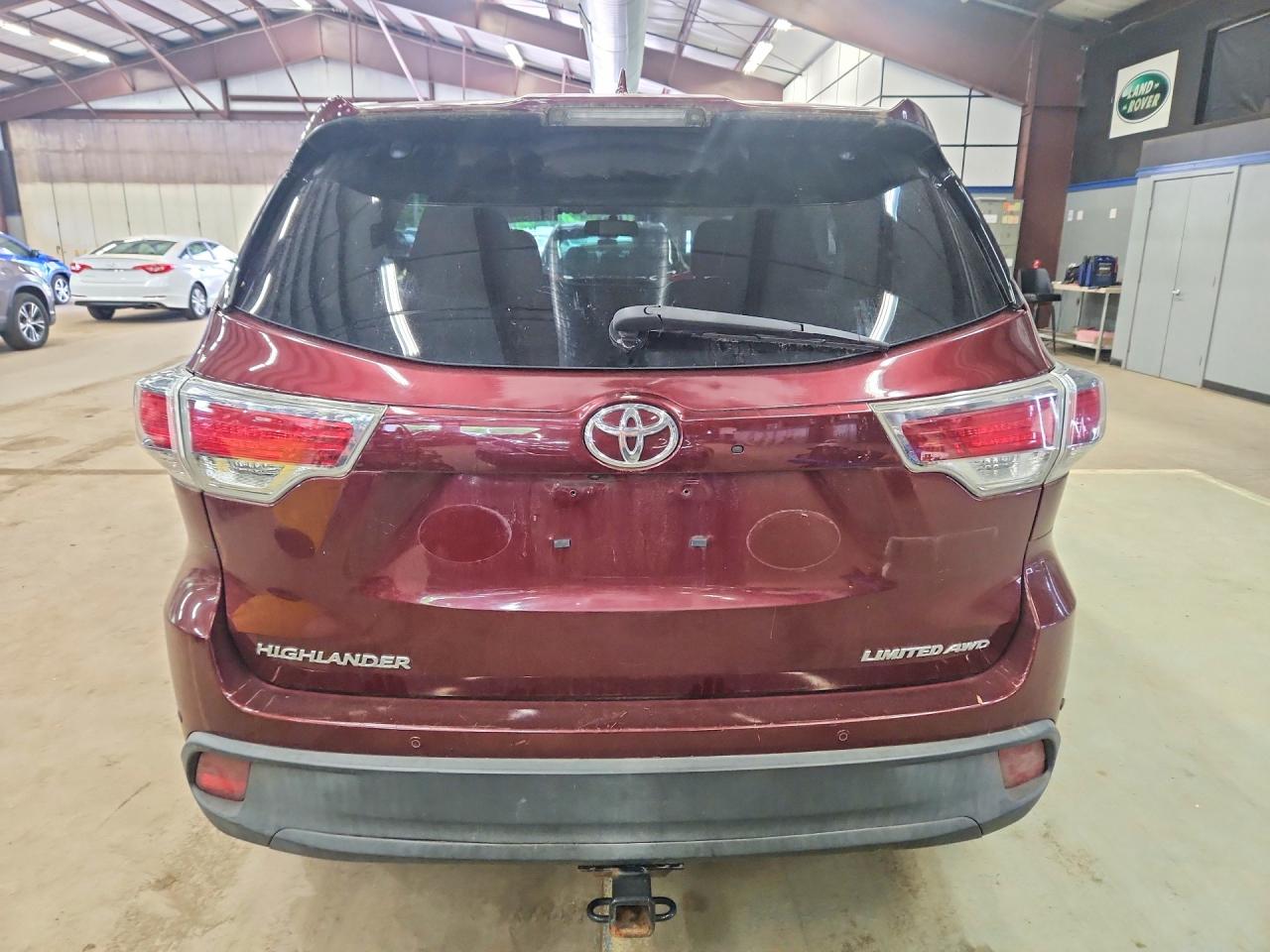 2014 Toyota Highlander Limited Бордовый vin: 5TDDKRFH1ES008917