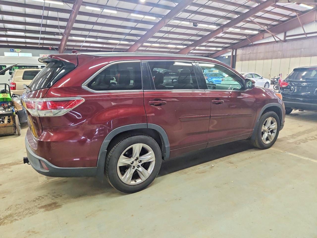 2014 Toyota Highlander Limited Бордовый vin: 5TDDKRFH1ES008917
