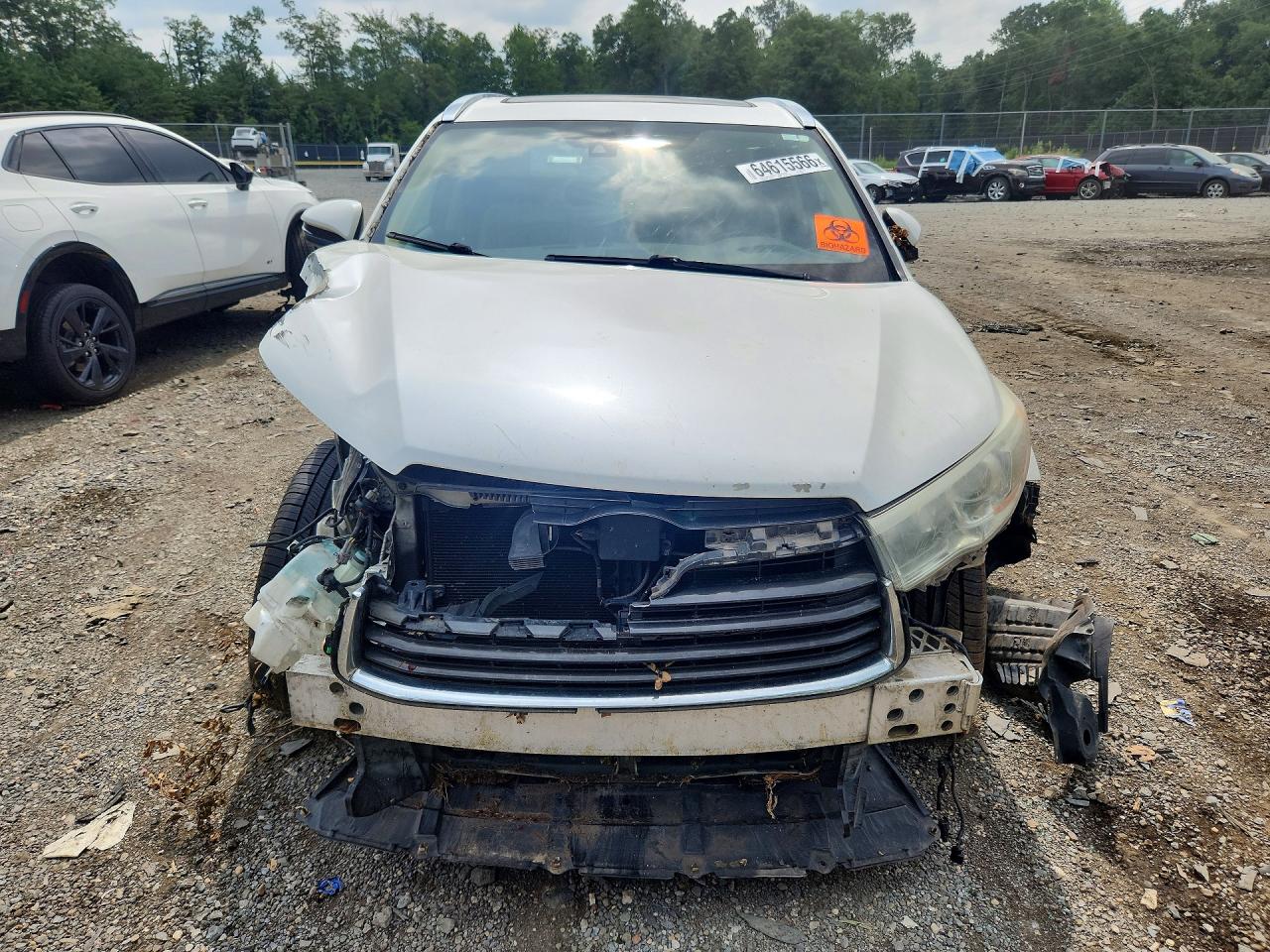 2014 Toyota Highlander Limited Platinum White vin: 5TDDKRFH1ES024891