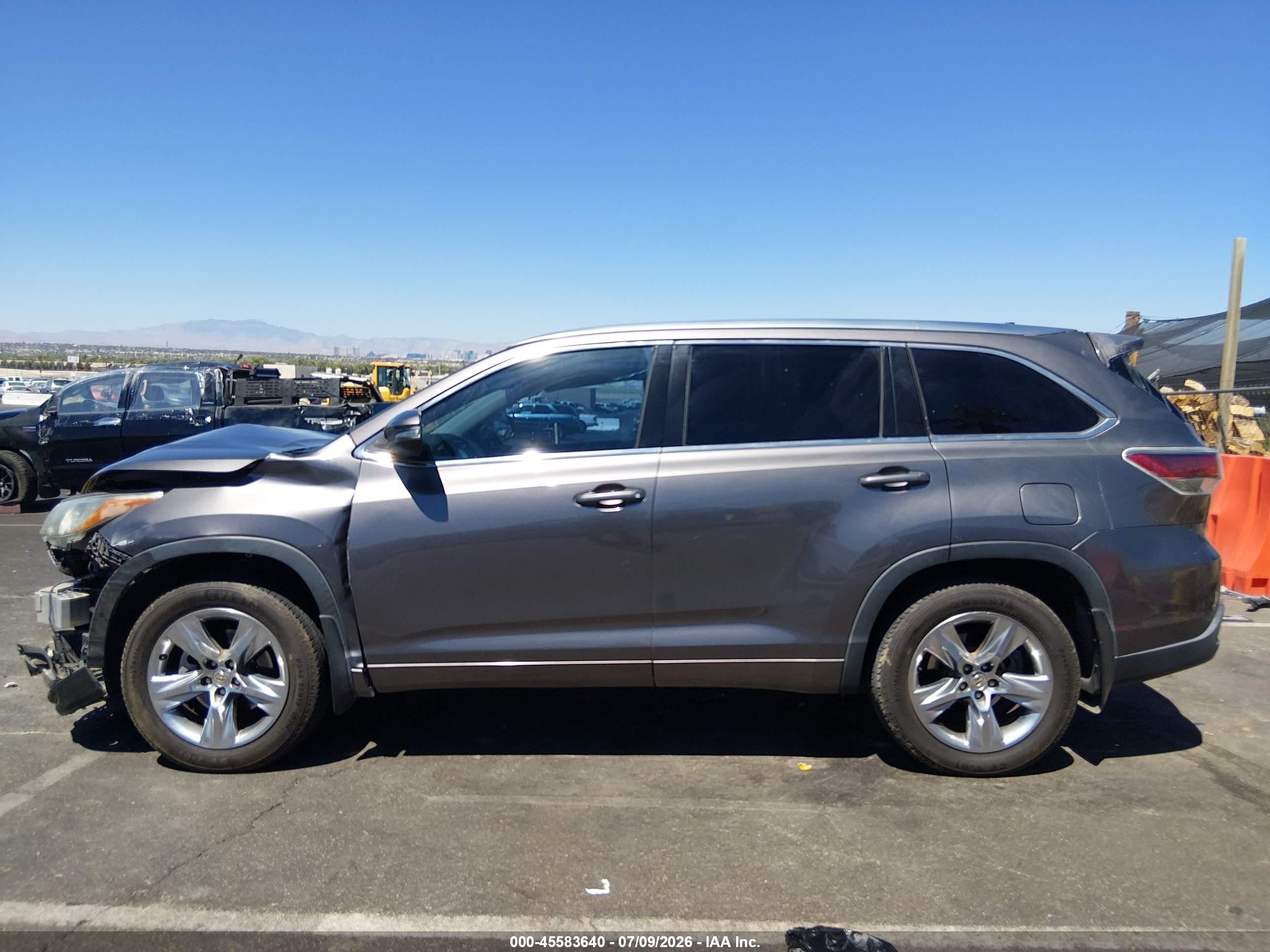 2014 Toyota Highlander Limited V6 Серый vin: 5TDDKRFH1ES056725