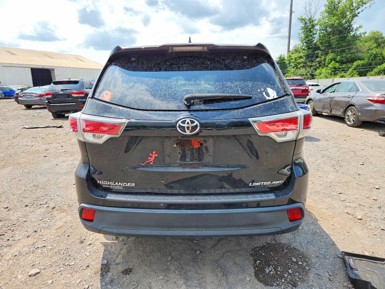 2015 Toyota Highlander Limited Black vin: 5TDDKRFH1FS111319