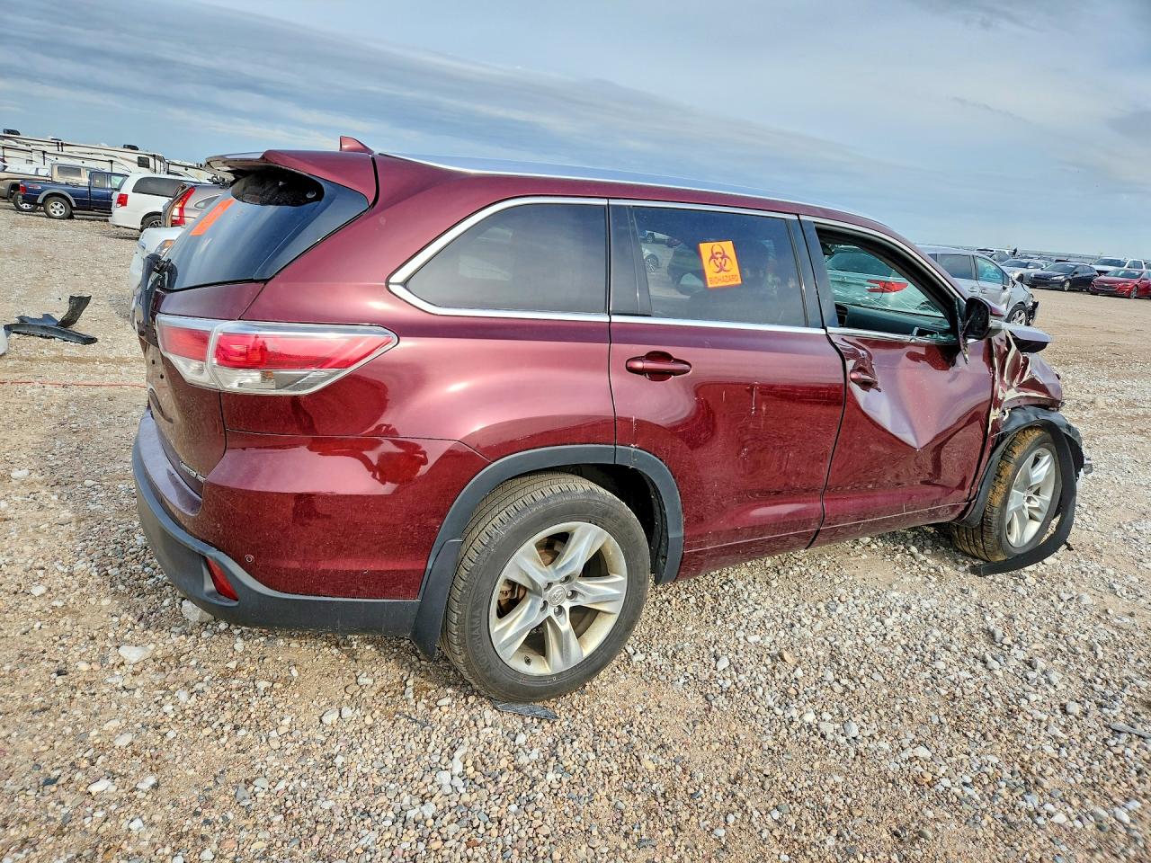 2015 Toyota Highlander Limited Platinum Burgundy vin: 5TDDKRFH1FS123065