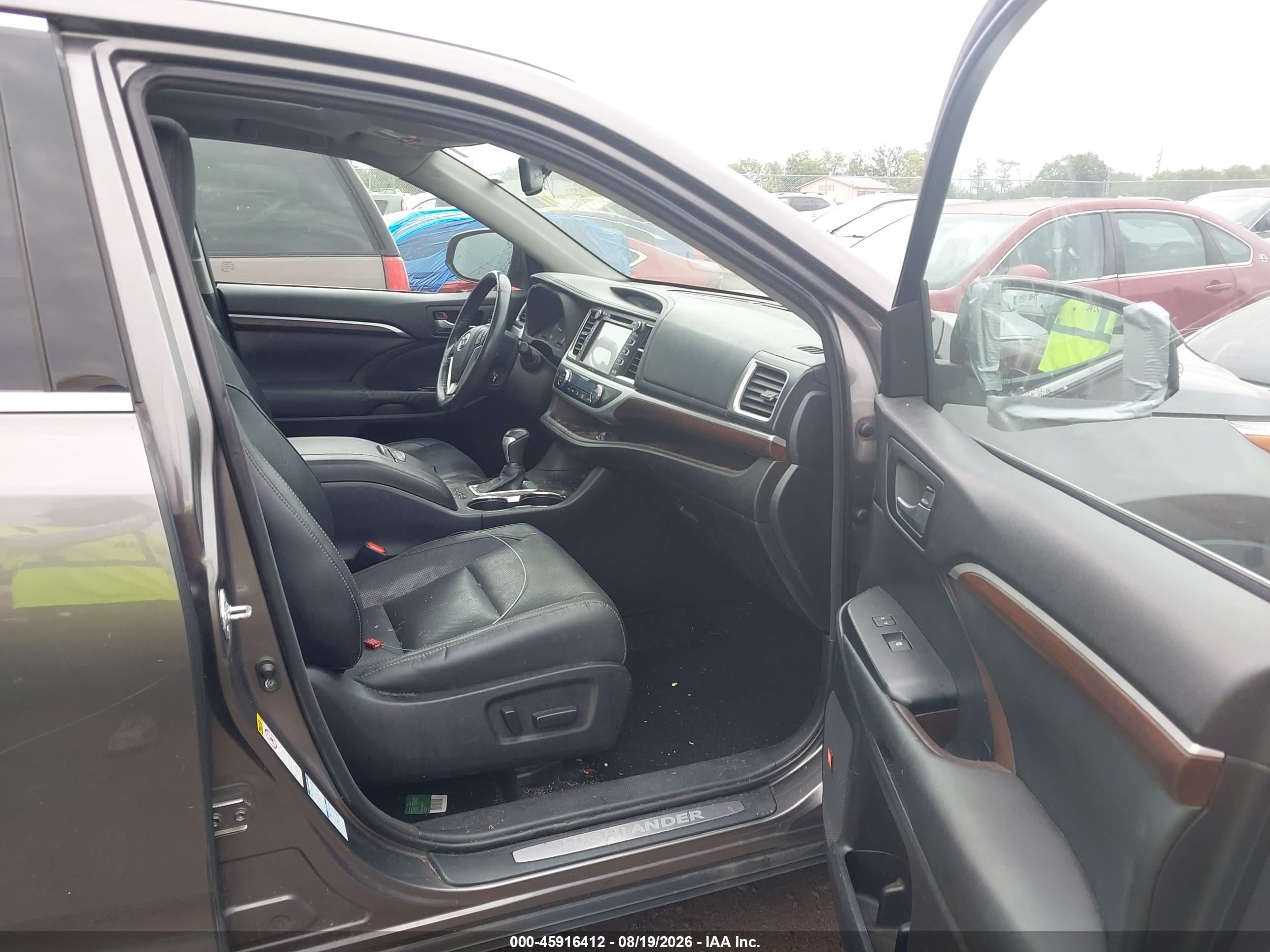 2015 Toyota Highlander Limited Gray vin: 5TDDKRFH1FS166143