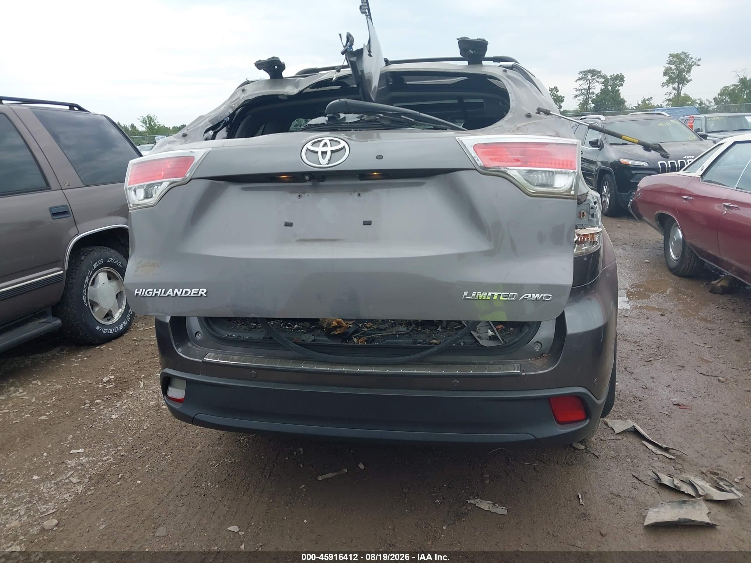 2015 Toyota Highlander Limited Gray vin: 5TDDKRFH1FS166143