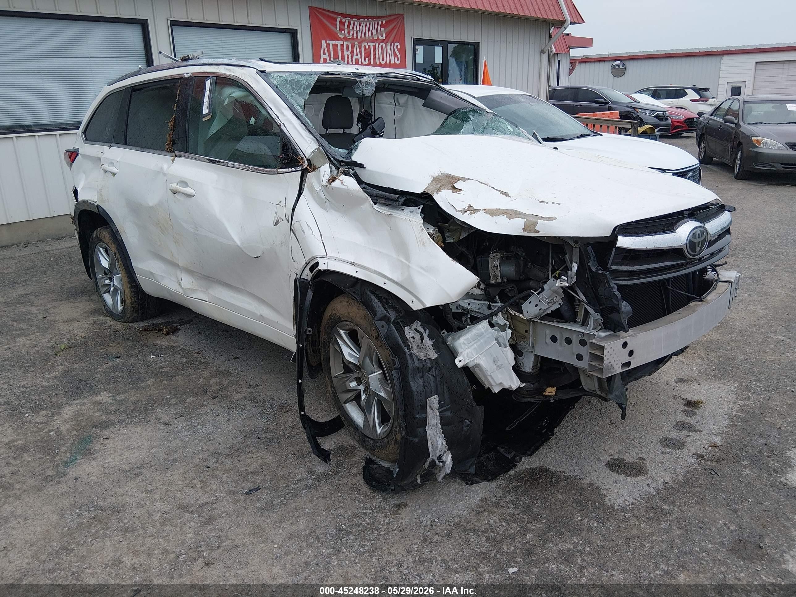 2015 Toyota Highlander Limited Platinum V6 White vin: 5TDDKRFH1FS179958