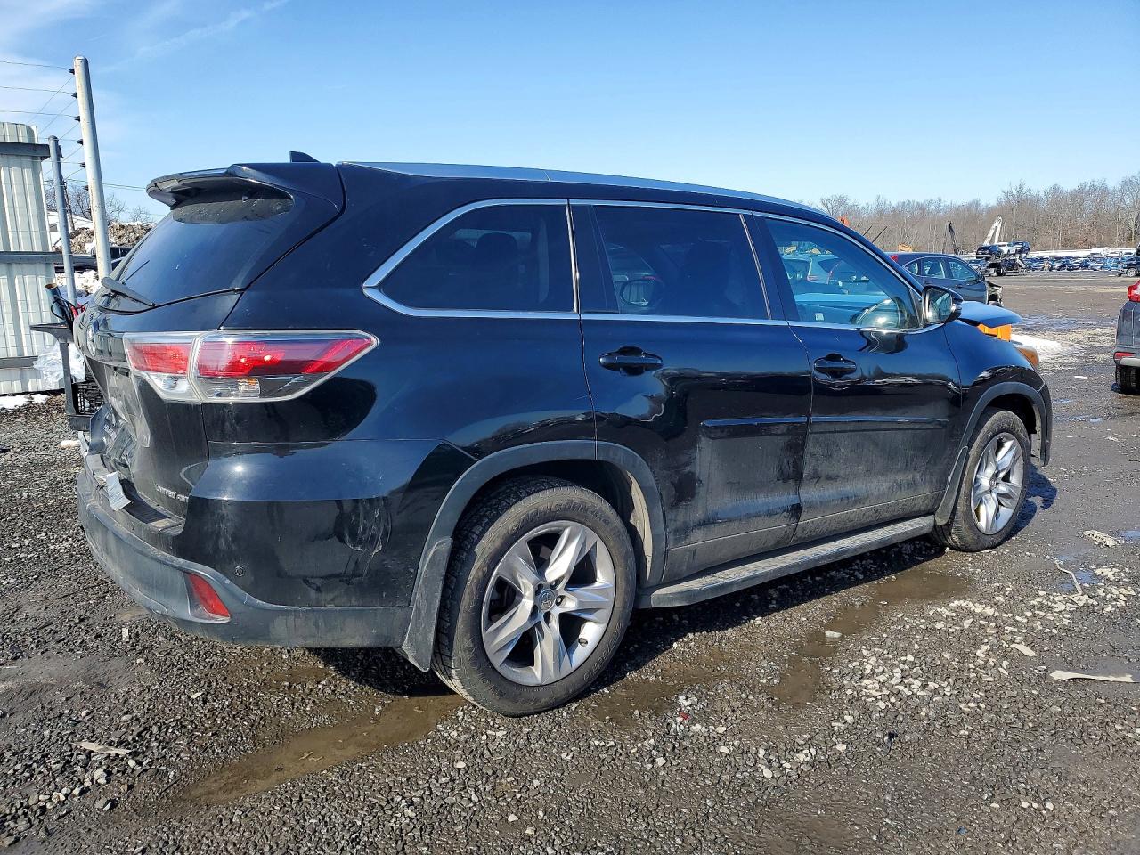 2015 Toyota Highlander Limited Black vin: 5TDDKRFH1FS219990