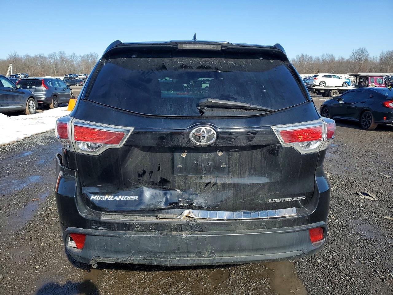 2015 Toyota Highlander Limited Black vin: 5TDDKRFH1FS219990