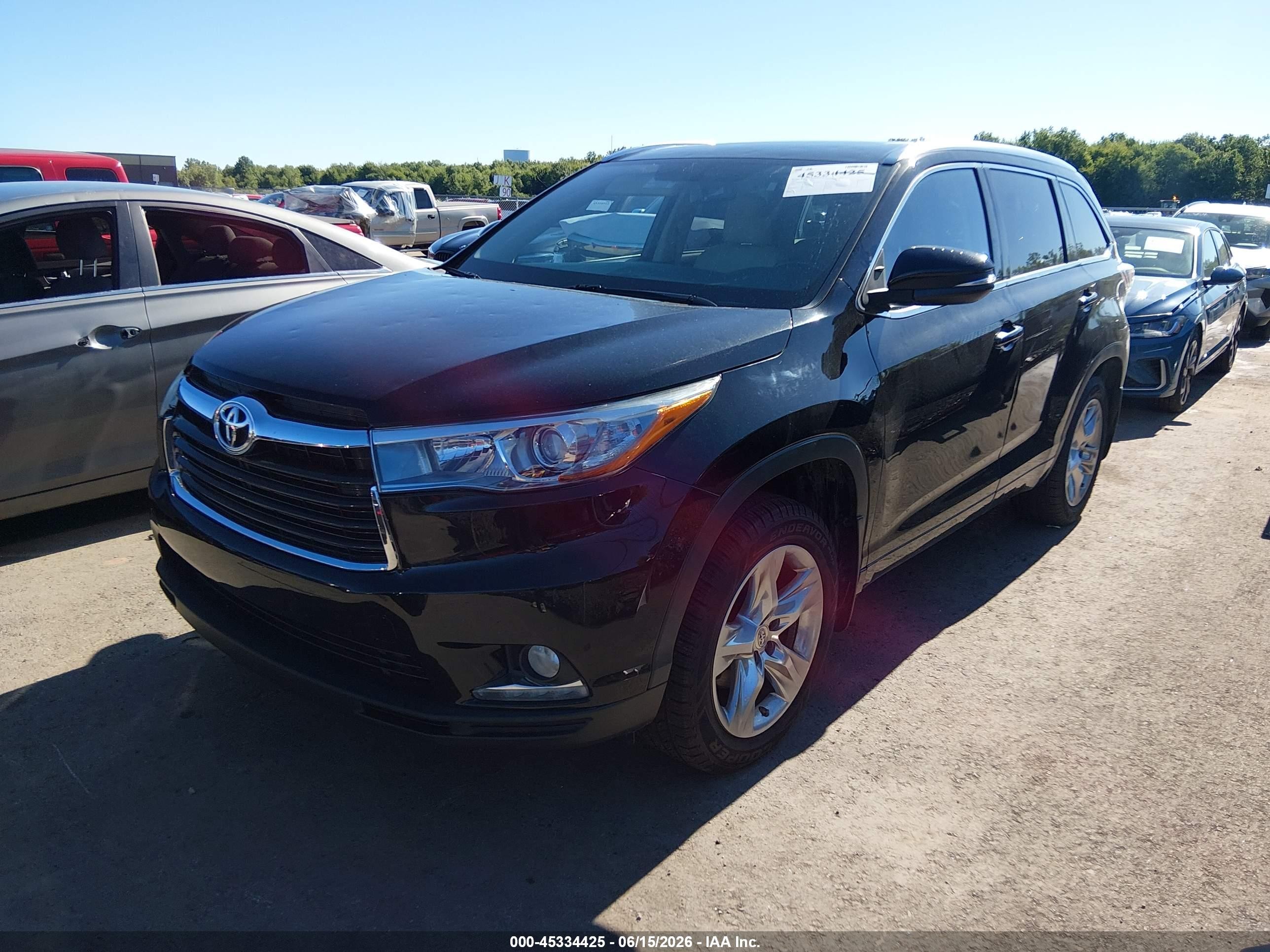 2014 Toyota Highlander Limited V6 Черный vin: 5TDDKRFH2ES024477