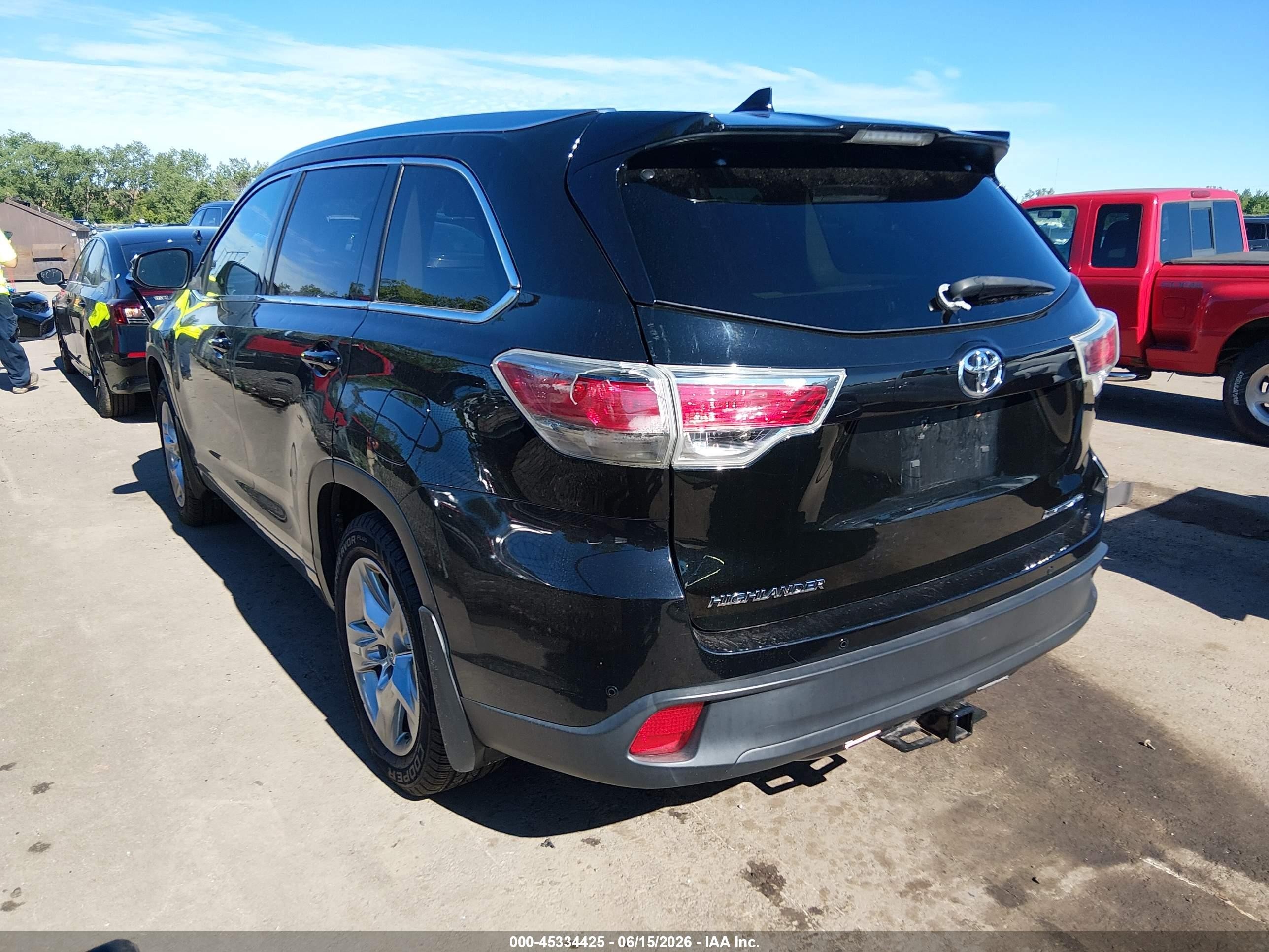 2014 Toyota Highlander Limited V6 Черный vin: 5TDDKRFH2ES024477