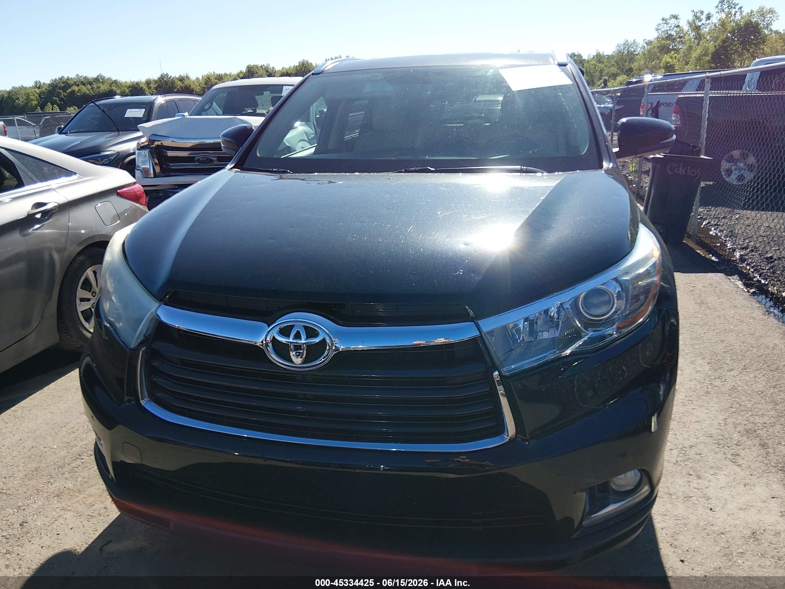 2014 Toyota Highlander Limited V6 Черный vin: 5TDDKRFH2ES024477