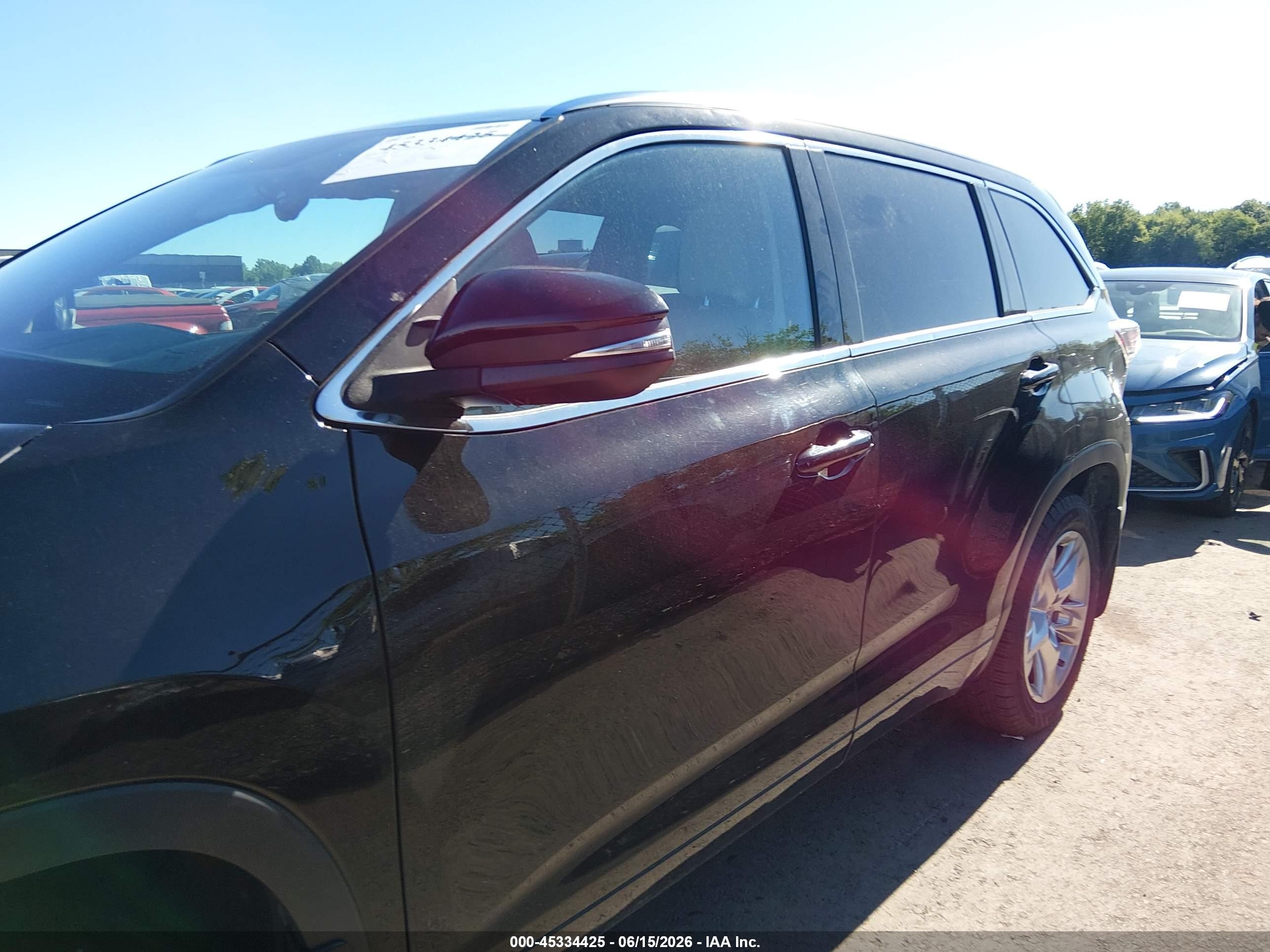 2014 Toyota Highlander Limited V6 Черный vin: 5TDDKRFH2ES024477