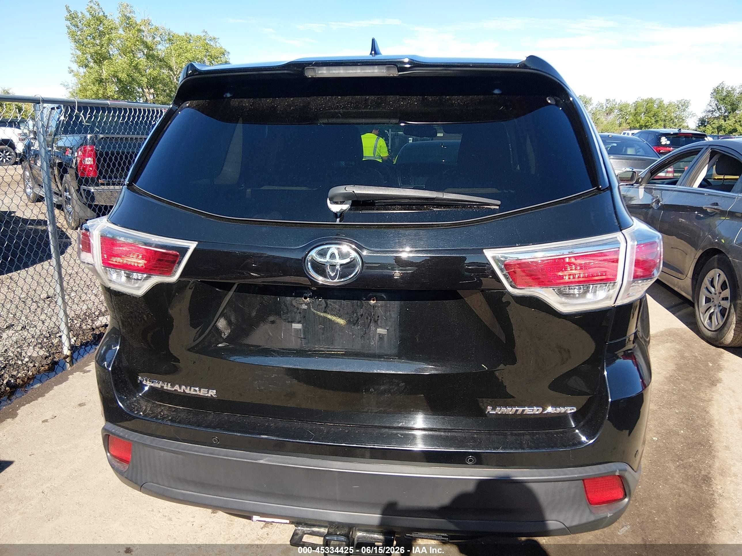 2014 Toyota Highlander Limited V6 Черный vin: 5TDDKRFH2ES024477