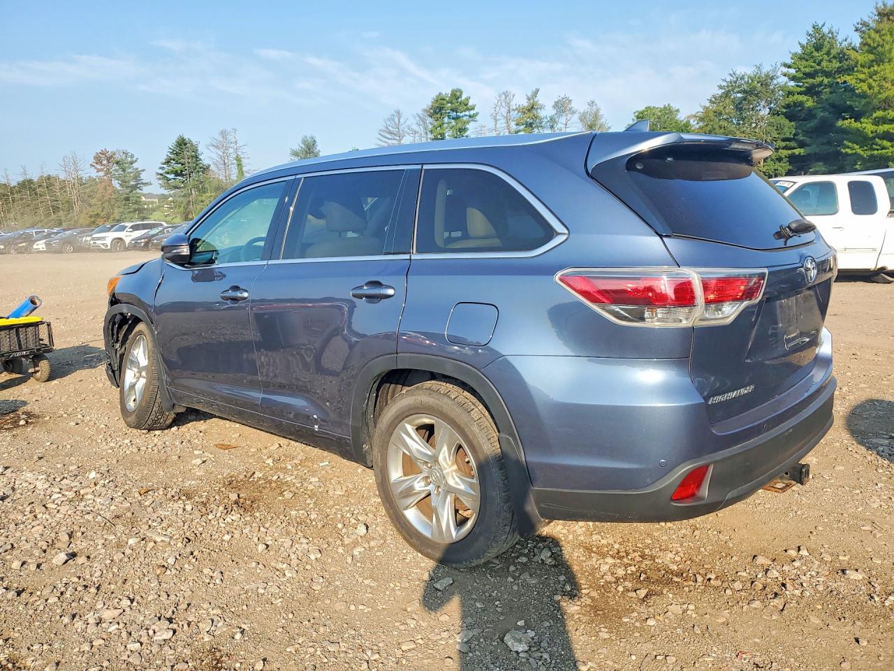 2014 Toyota Highlander Limited Platinum Синий vin: 5TDDKRFH2ES025855