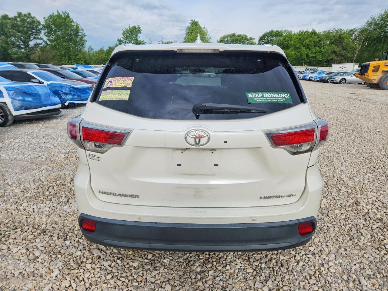 2014 Toyota Highlander Limited Белый vin: 5TDDKRFH2ES032322