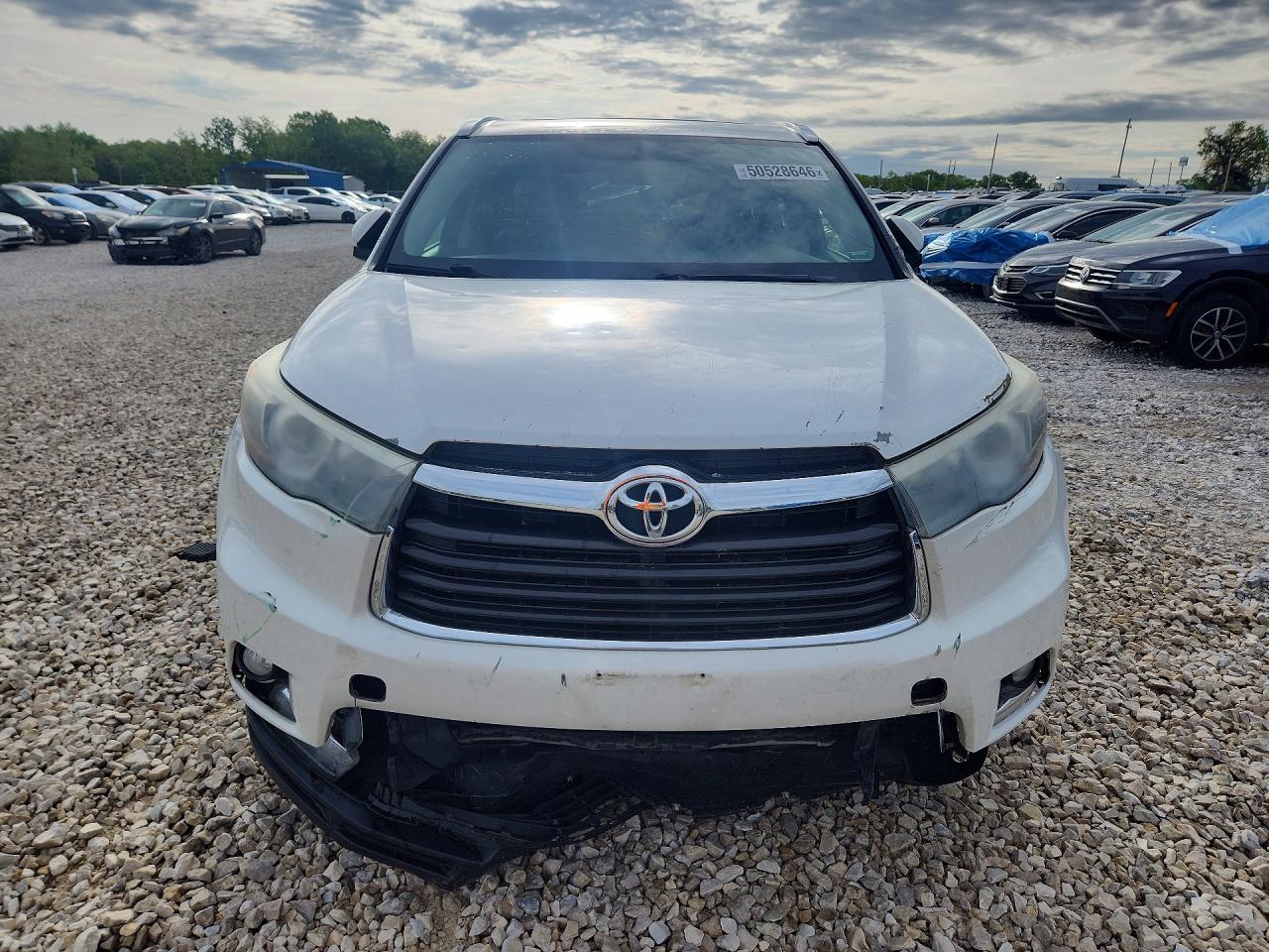 2014 Toyota Highlander Limited Белый vin: 5TDDKRFH2ES032322