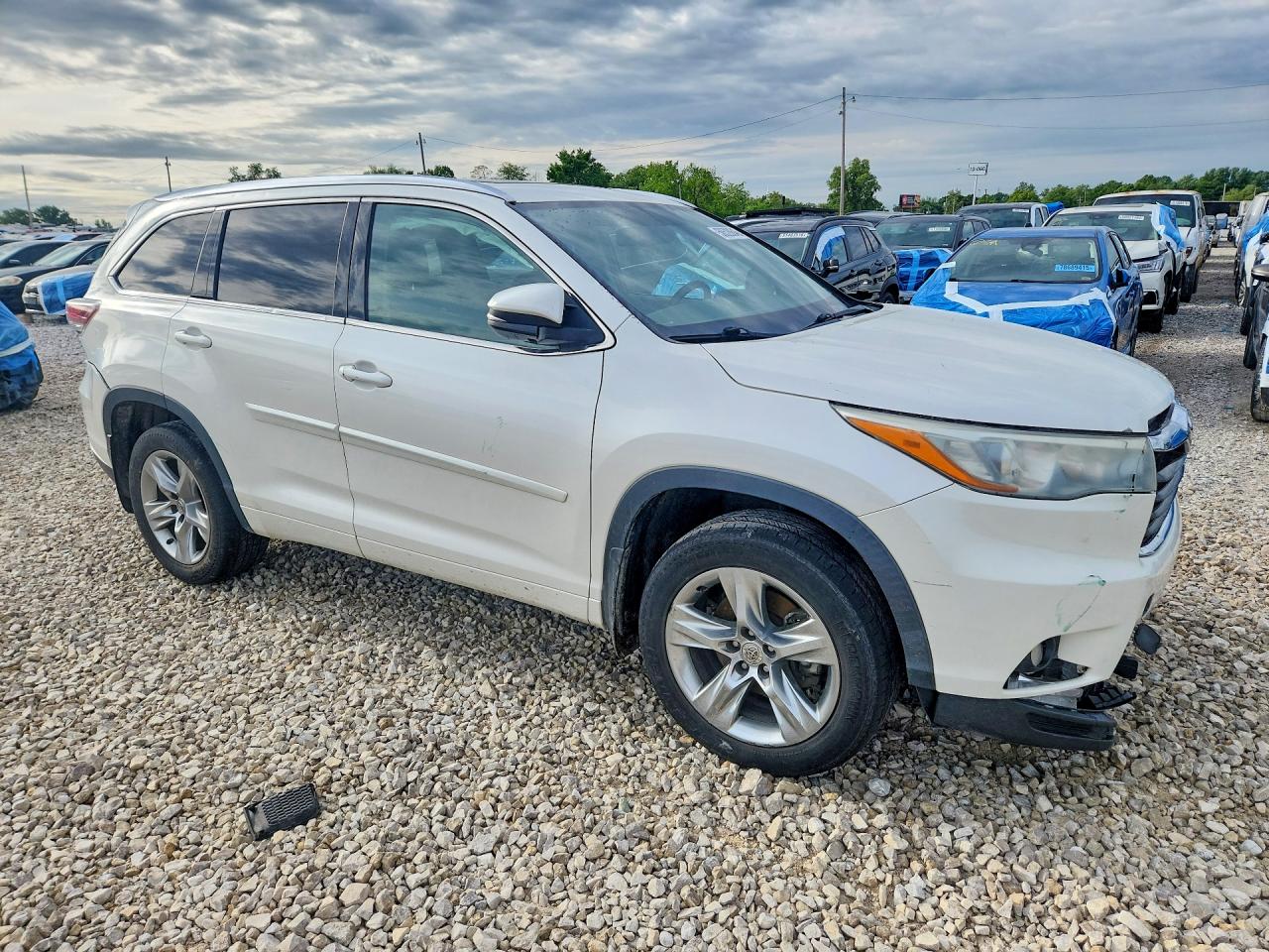 2014 Toyota Highlander Limited Белый vin: 5TDDKRFH2ES032322