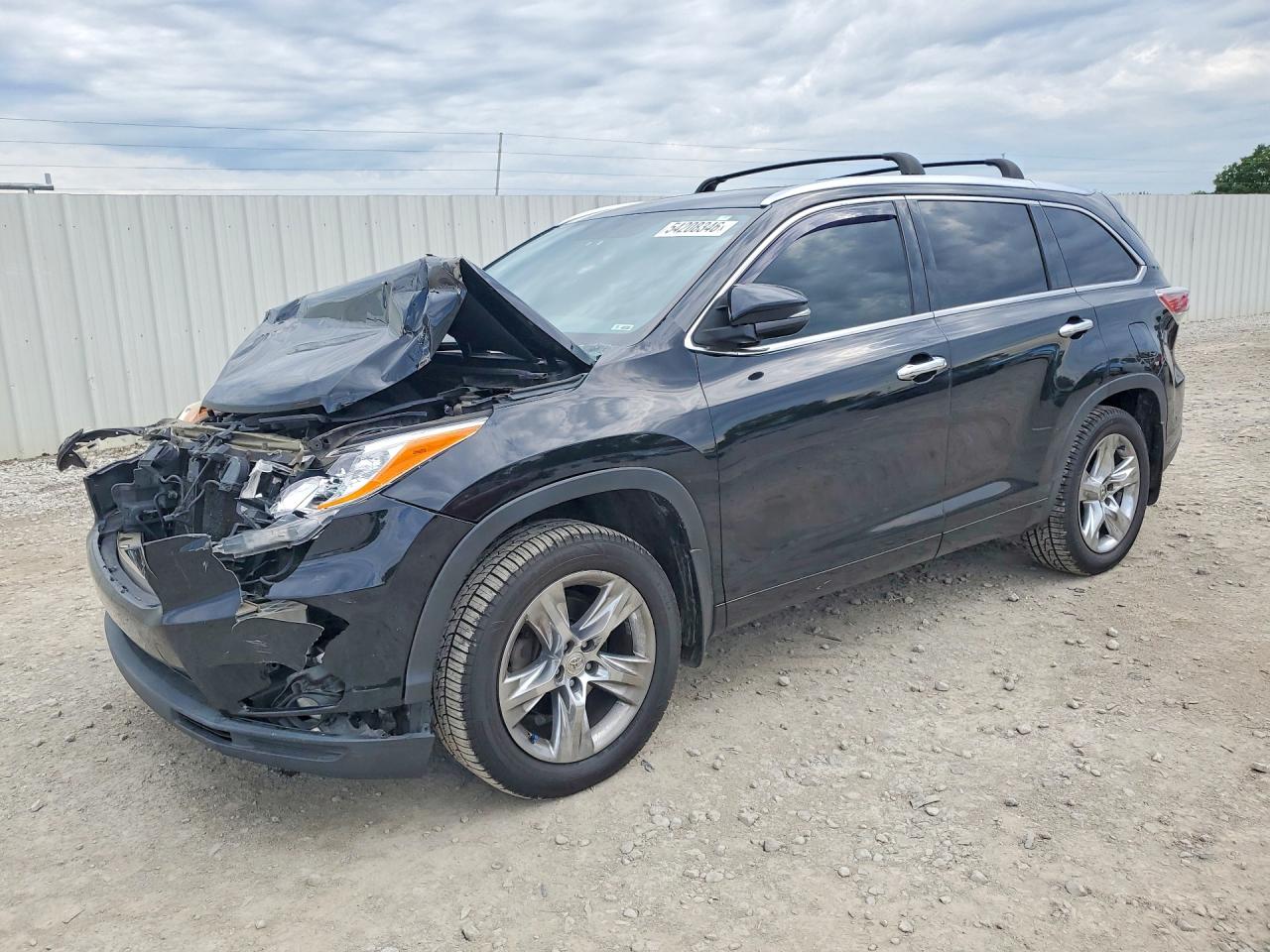2014 Toyota Highlander Limited Black vin: 5TDDKRFH2ES044003