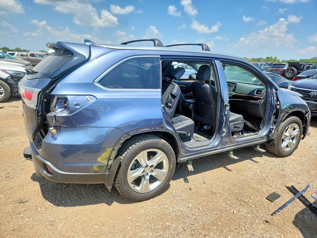 2015 Toyota Highlander Limited Blue vin: 5TDDKRFH2FS072420