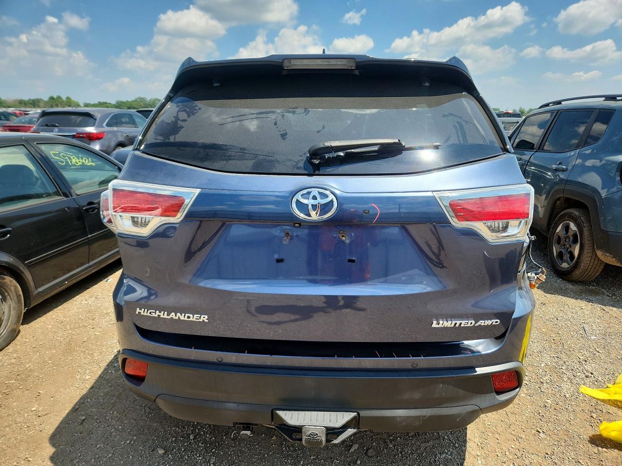 2015 Toyota Highlander Limited Blue vin: 5TDDKRFH2FS072420