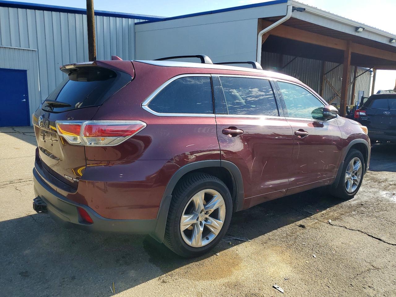 2015 Toyota Highlander Limited Burgundy vin: 5TDDKRFH2FS109062