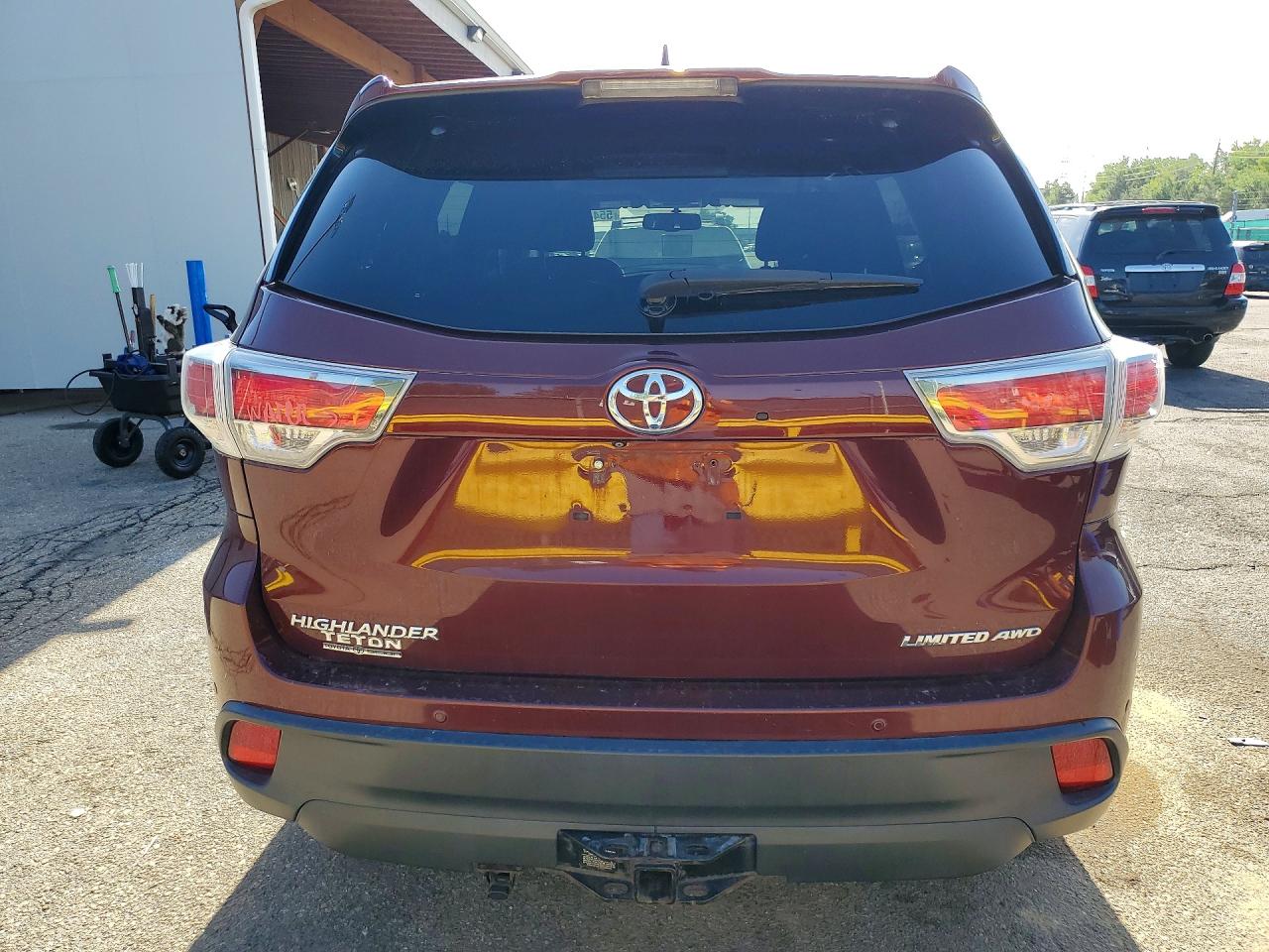 2015 Toyota Highlander Limited Burgundy vin: 5TDDKRFH2FS109062