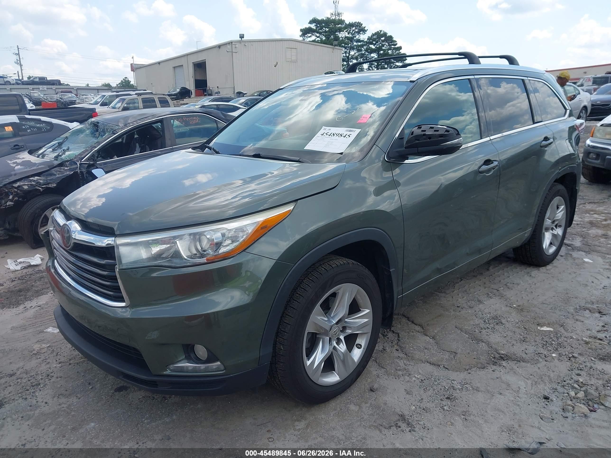 2015 Toyota Highlander Limited Platinum V6 Green vin: 5TDDKRFH2FS187020