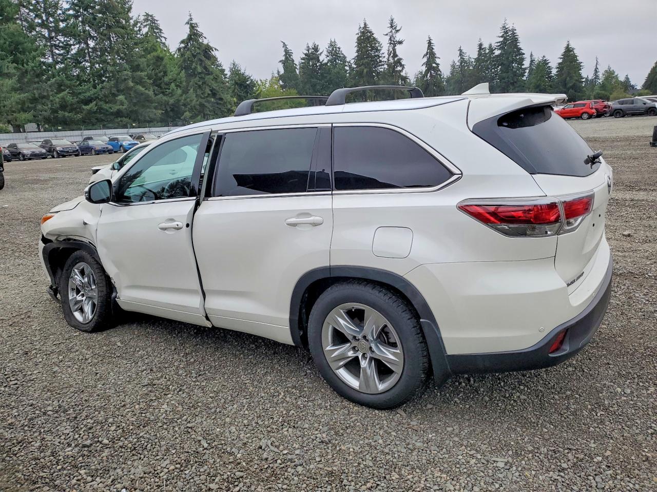 2015 Toyota Highlander Limited Platinum White vin: 5TDDKRFH2FS205225