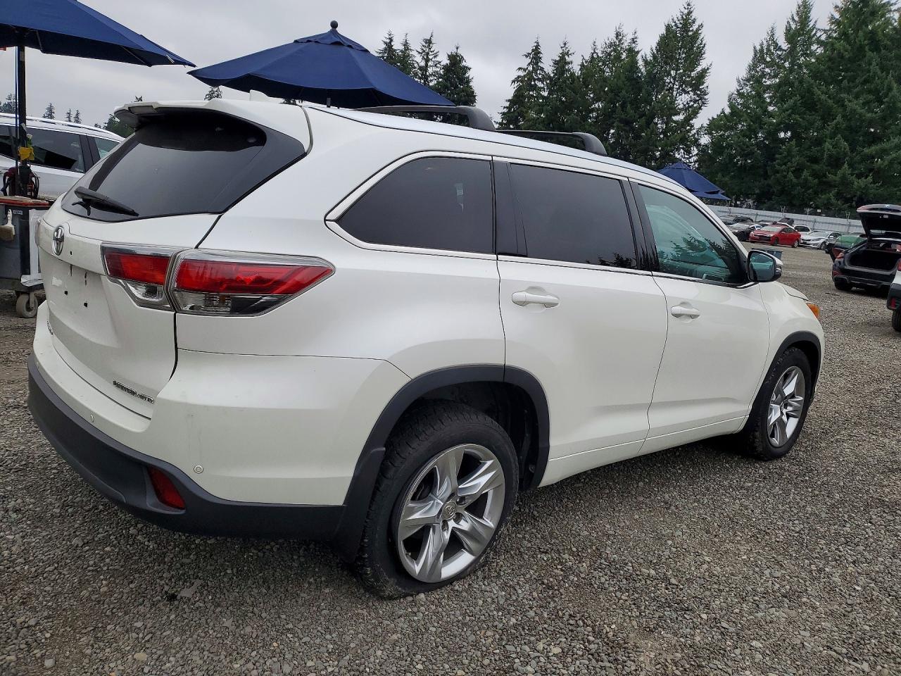 2015 Toyota Highlander Limited Platinum White vin: 5TDDKRFH2FS205225
