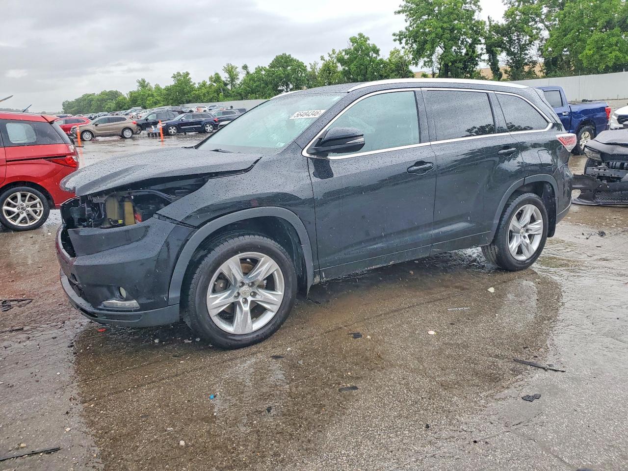 2014 Toyota Highlander Limited Black vin: 5TDDKRFH3ES049355