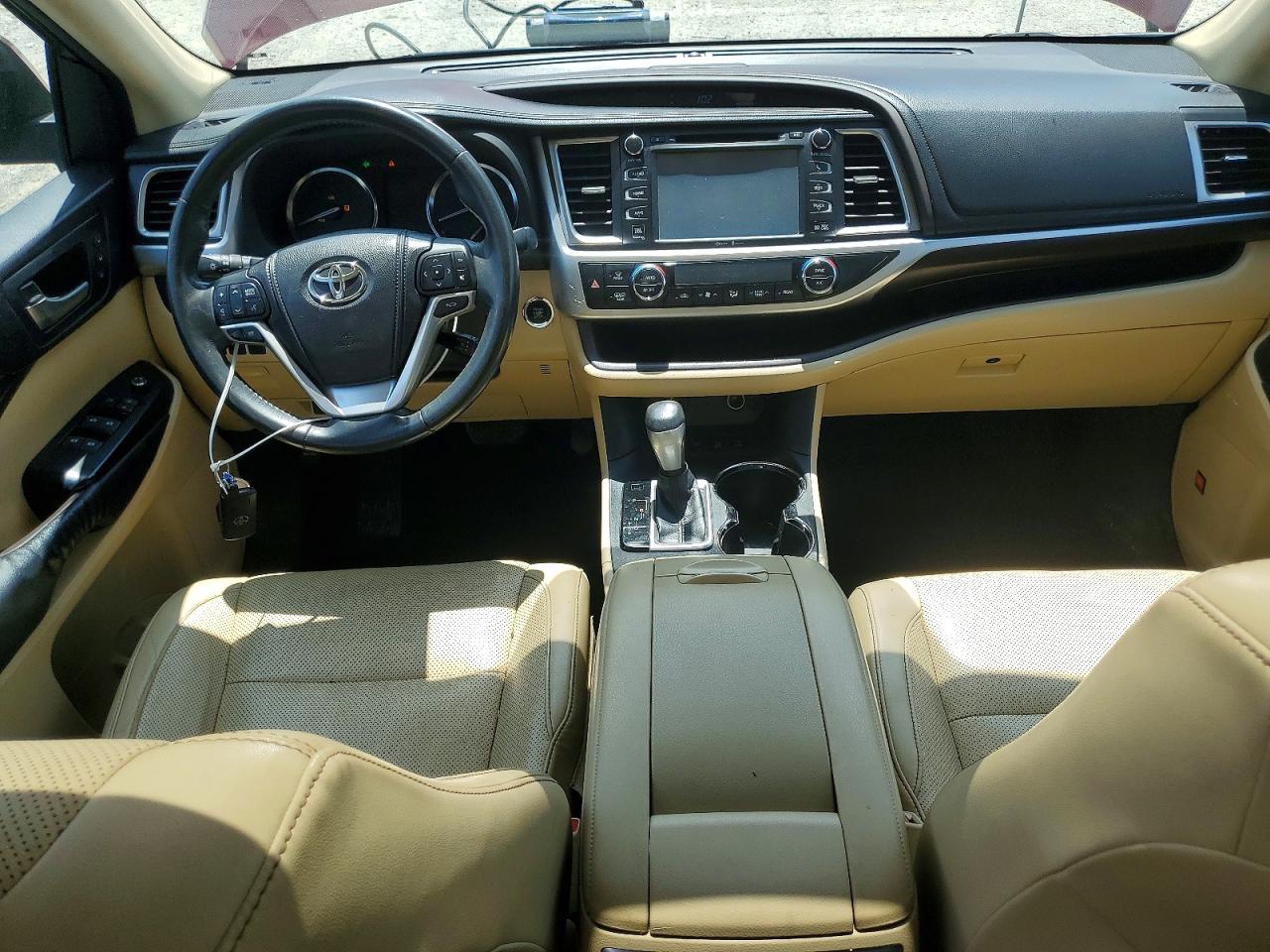 2014 Toyota Highlander Limited Maroon vin: 5TDDKRFH3ES055771