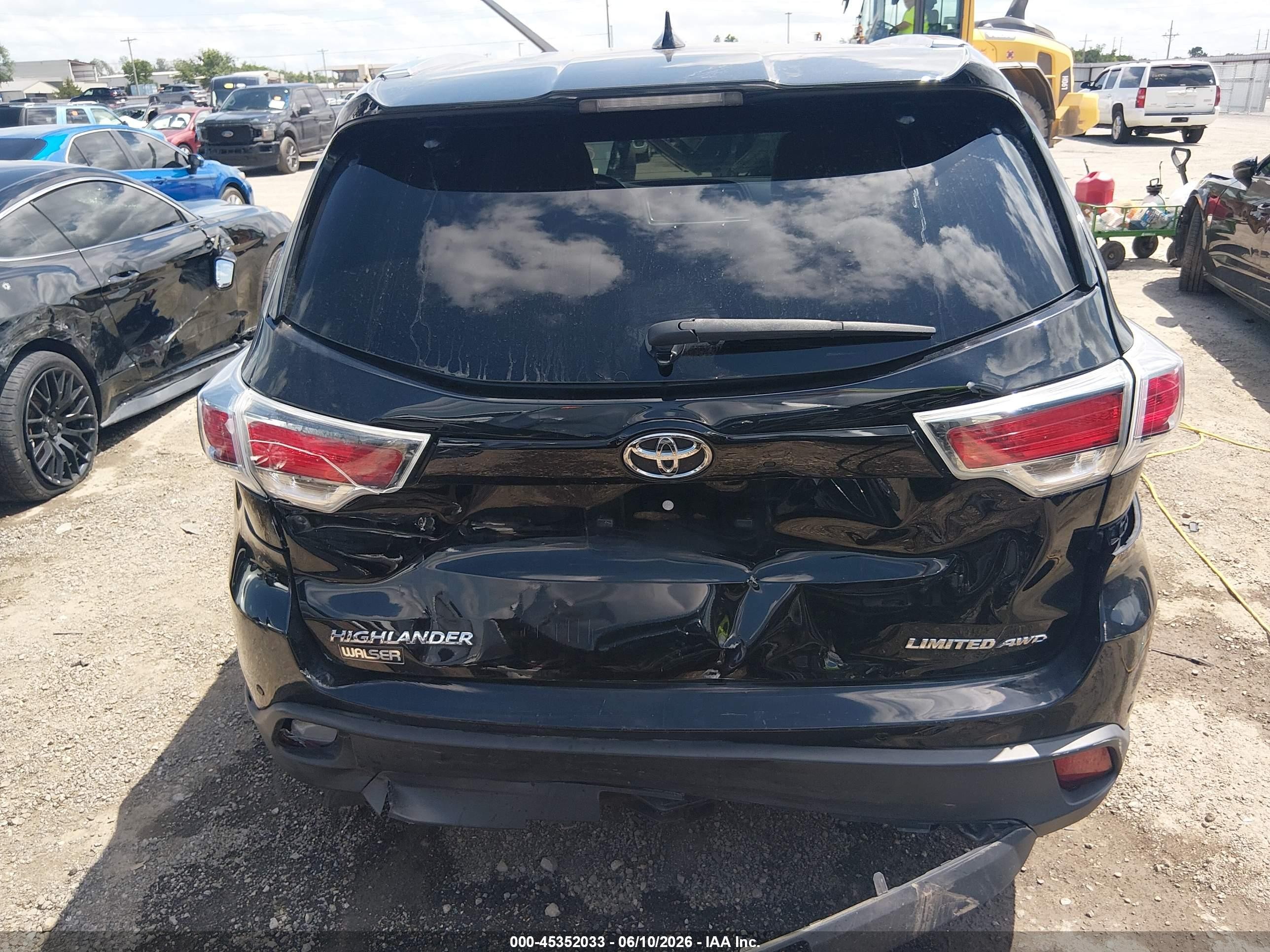 2015 Toyota Highlander Limited Platinum V6 Черный vin: 5TDDKRFH3FS085385