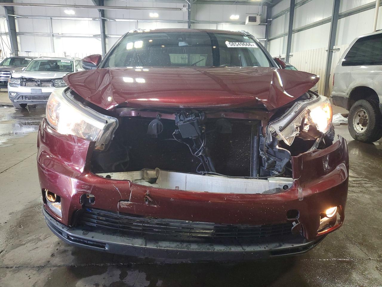 2015 Toyota Highlander Limited Platinum Maroon vin: 5TDDKRFH3FS114450