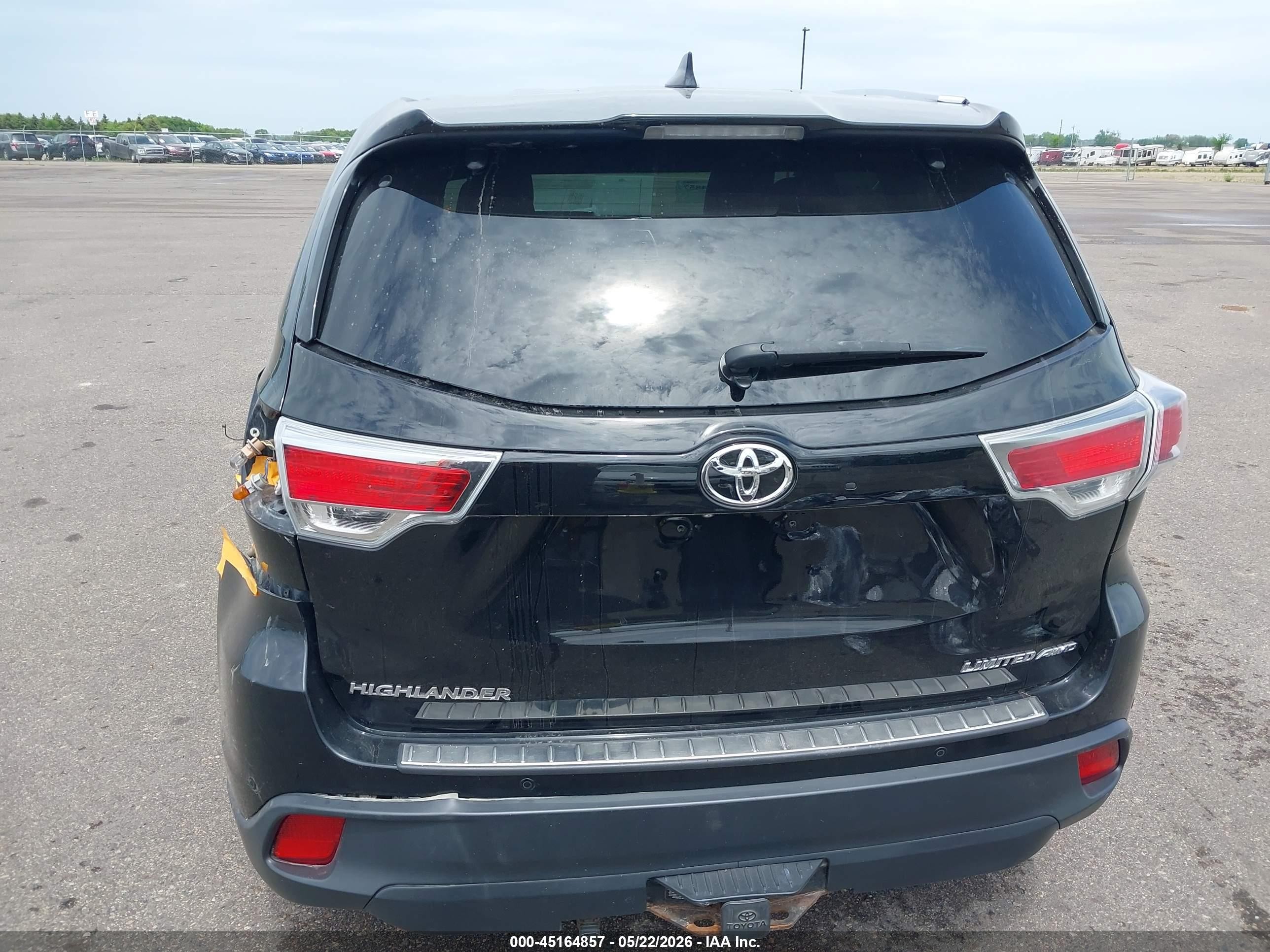 2015 Toyota Highlander Limited Platinum V6 Black vin: 5TDDKRFH3FS122967