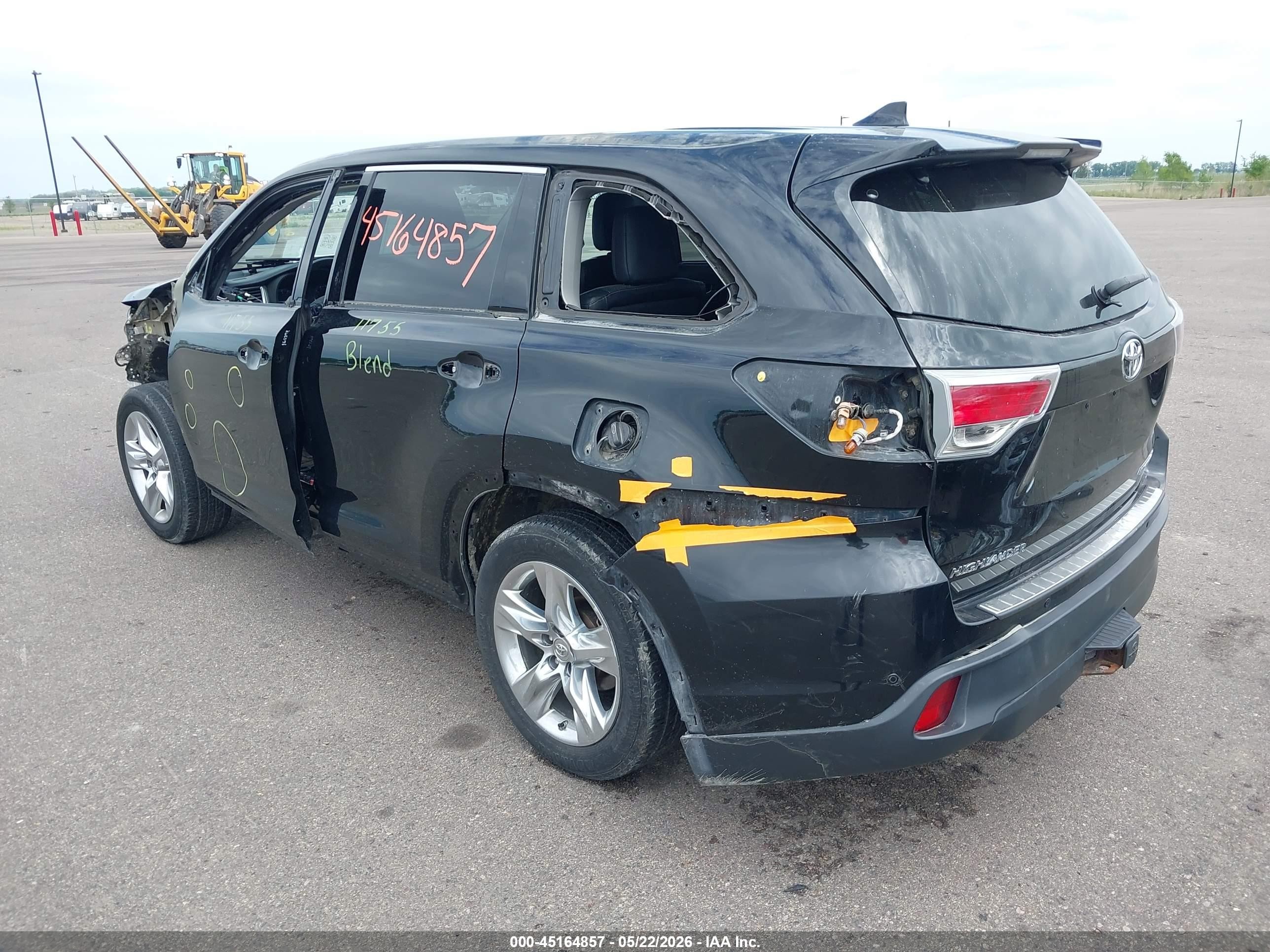 2015 Toyota Highlander Limited Platinum V6 Black vin: 5TDDKRFH3FS122967