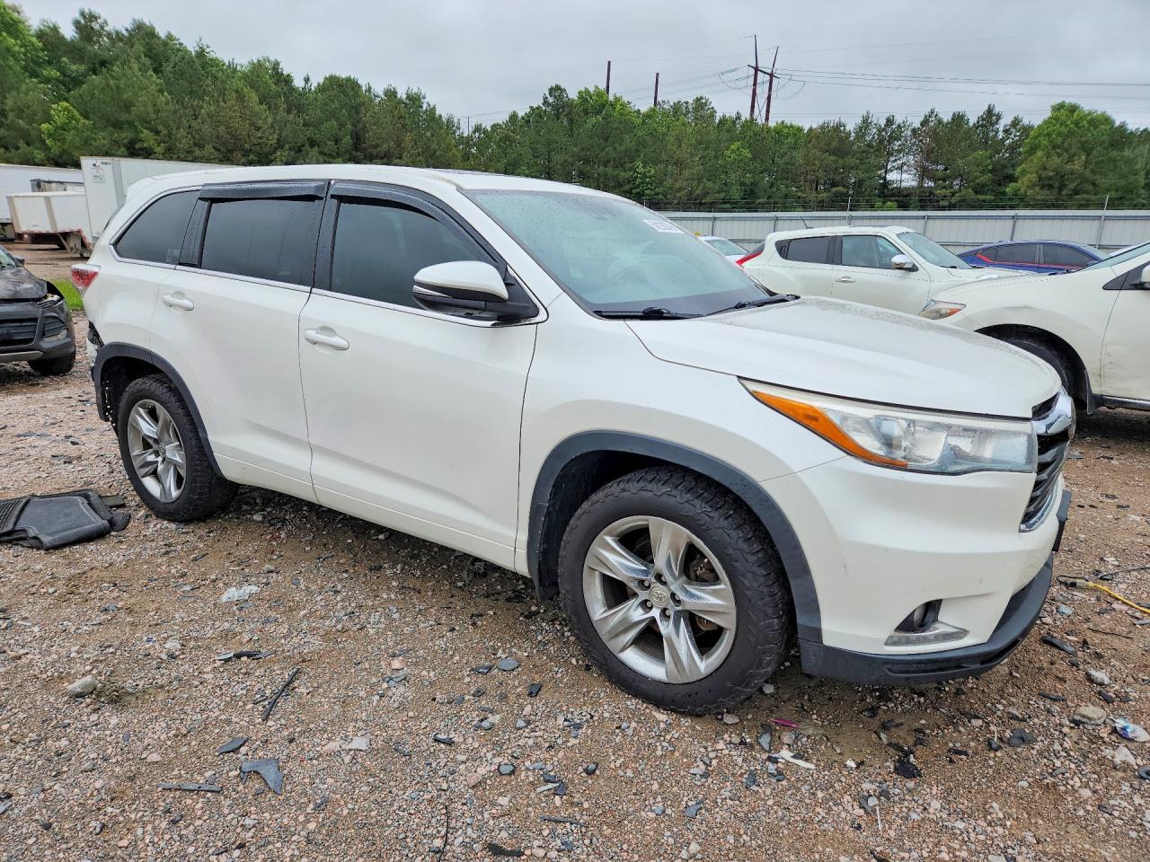 2014 Toyota Highlander Limited Platinum Белый vin: 5TDDKRFH4ES005395