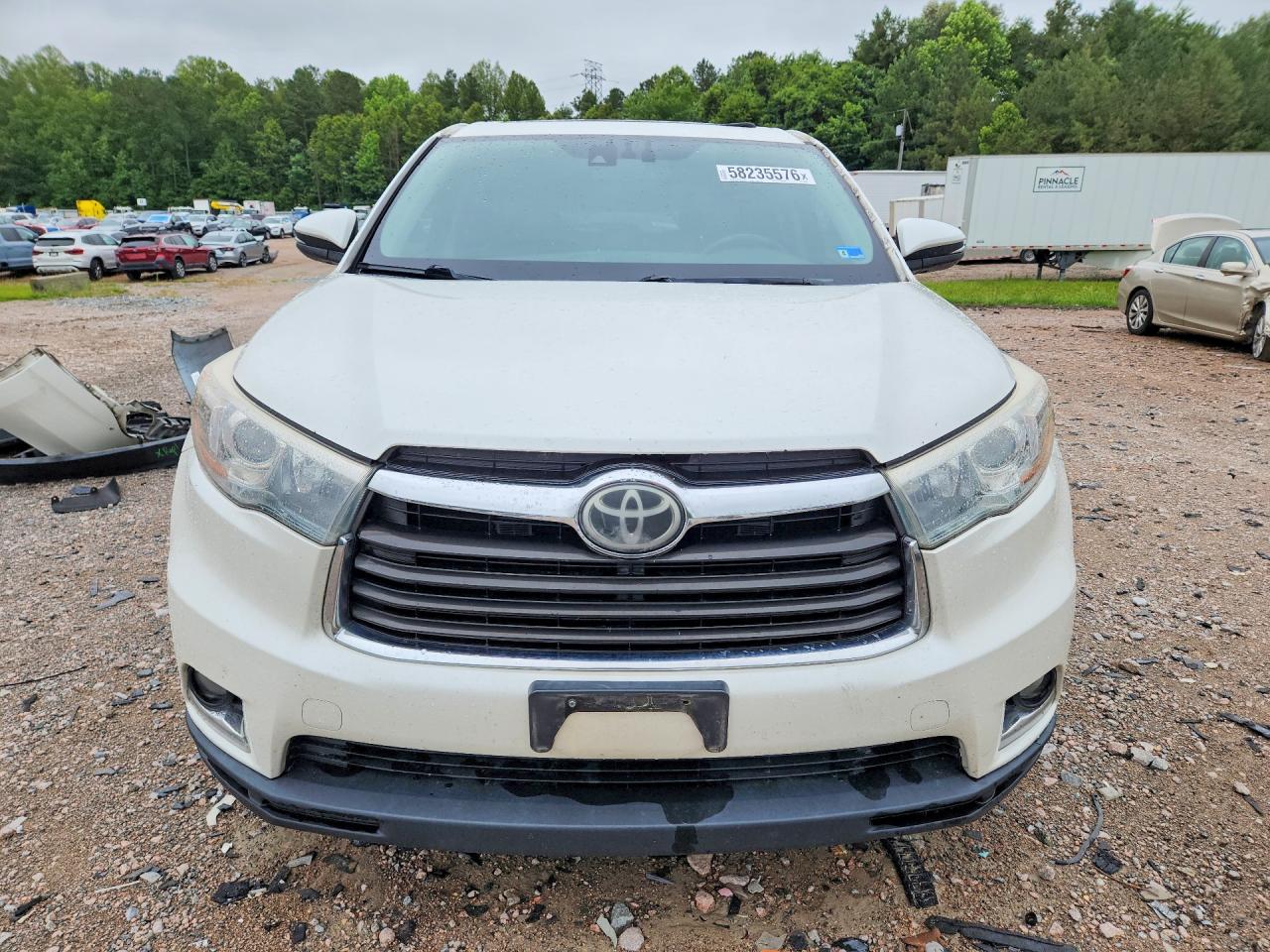 2014 Toyota Highlander Limited Platinum Белый vin: 5TDDKRFH4ES005395
