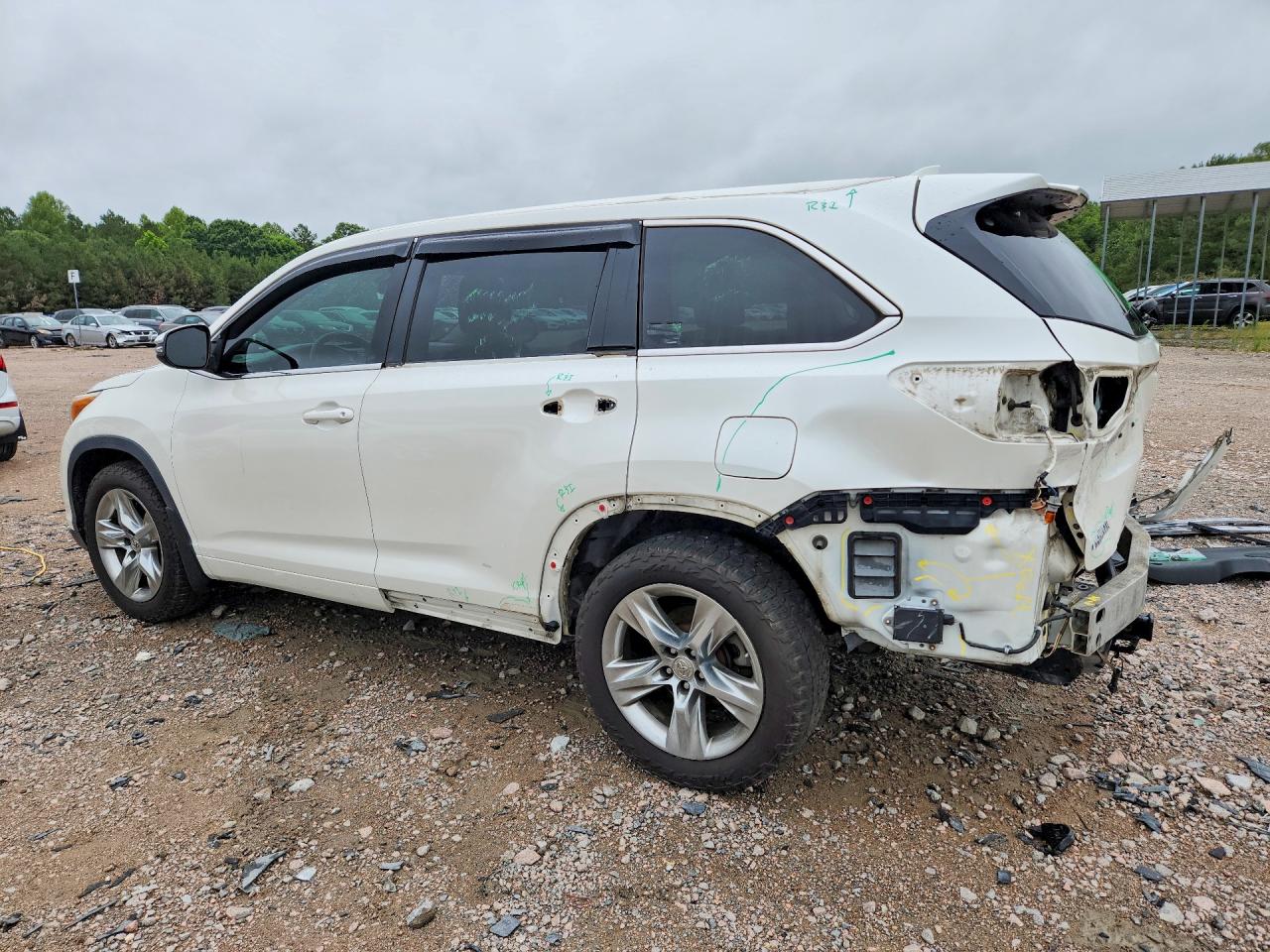 2014 Toyota Highlander Limited Platinum Белый vin: 5TDDKRFH4ES005395