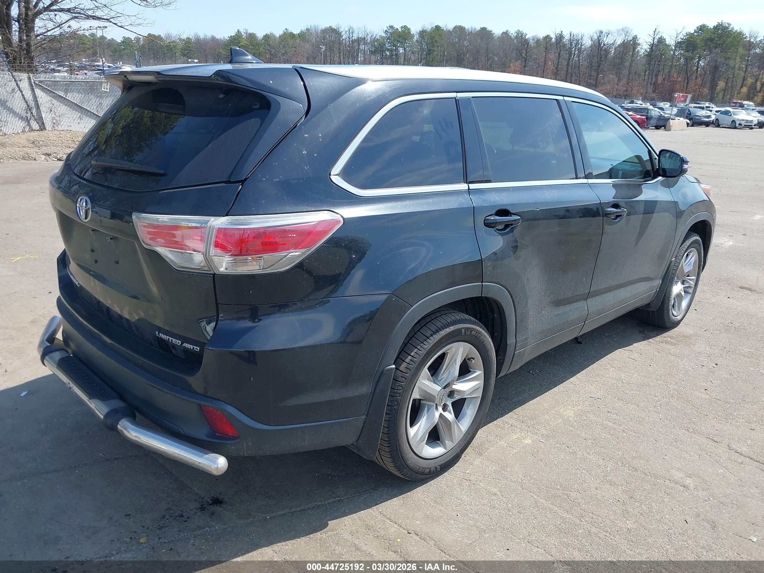 2014 Toyota Highlander Limited V6 Black vin: 5TDDKRFH4ES015800