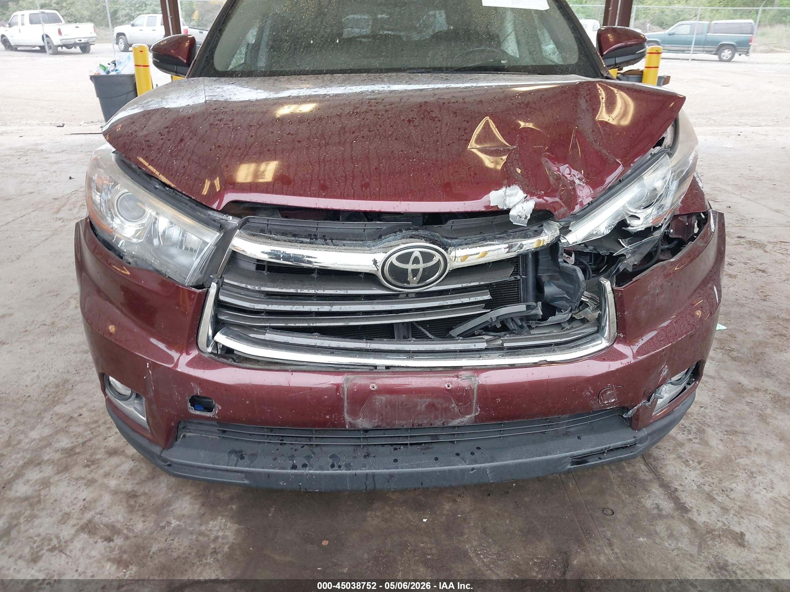 2015 Toyota Highlander Limited Platinum V6 Красный vin: 5TDDKRFH4FS097531