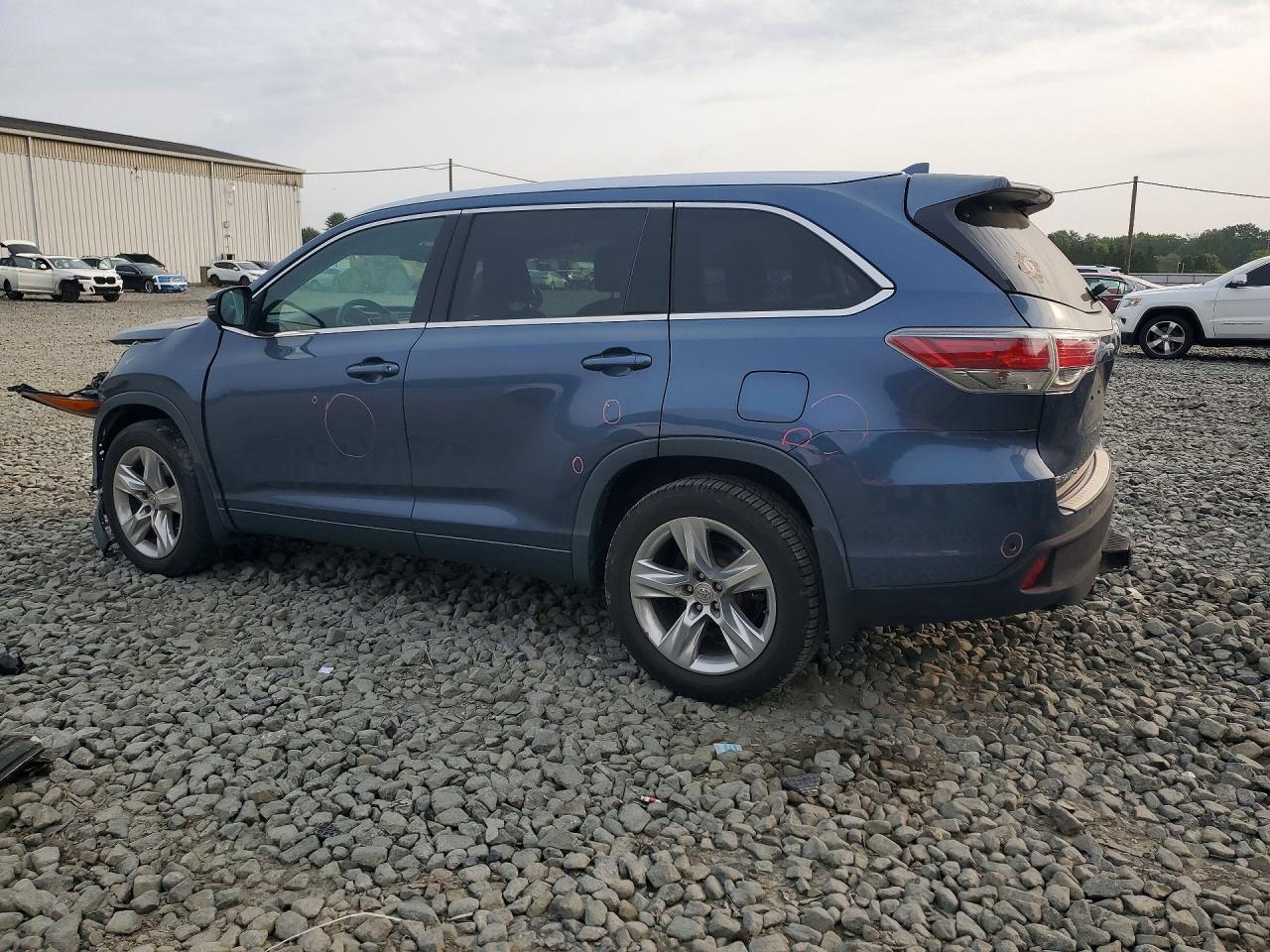 2015 Toyota Highlander Limited Синий vin: 5TDDKRFH4FS185706