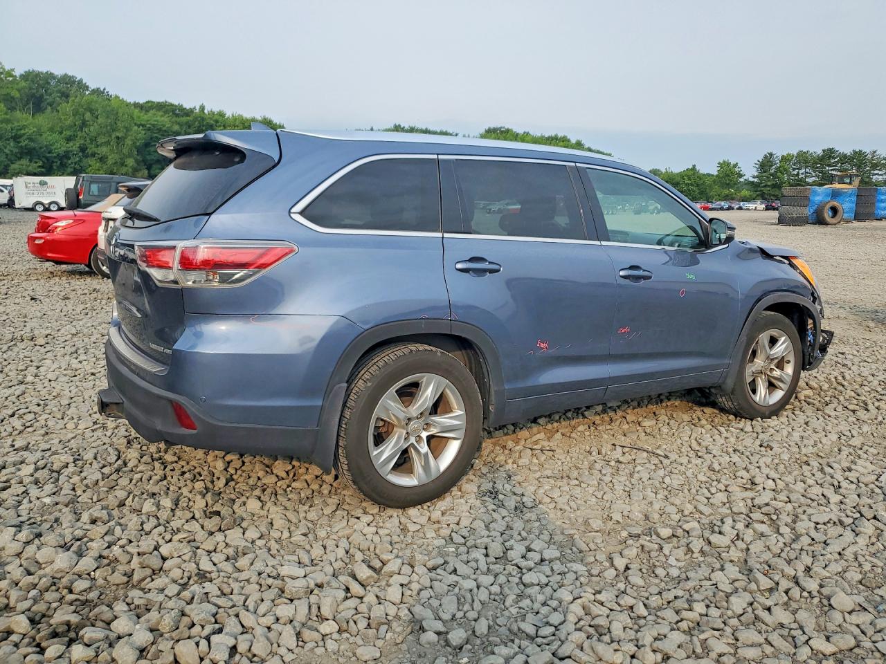 2015 Toyota Highlander Limited Синий vin: 5TDDKRFH4FS185706