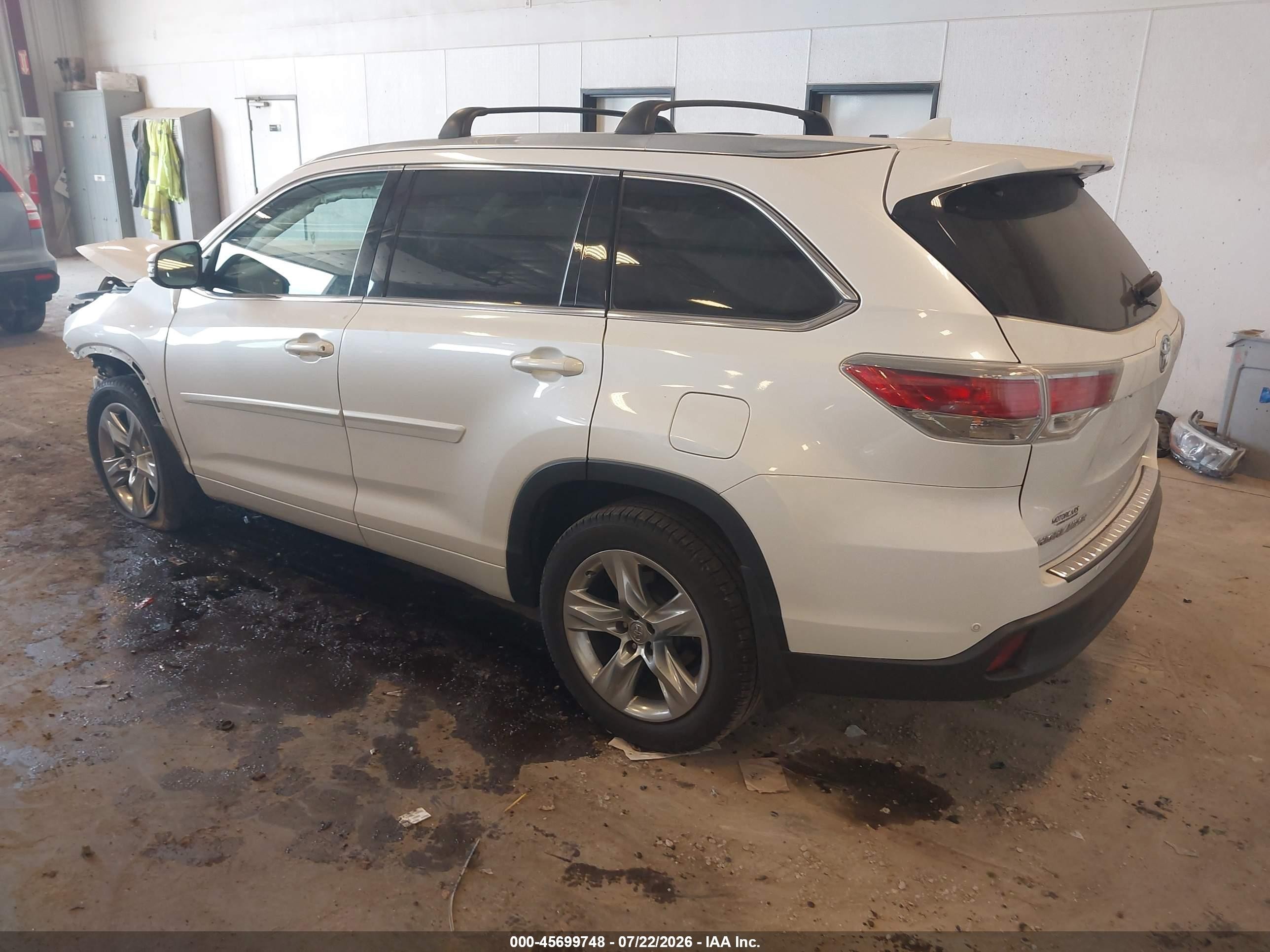 2015 Toyota Highlander Limited/ltd Platinum White vin: 5TDDKRFH4FS188749