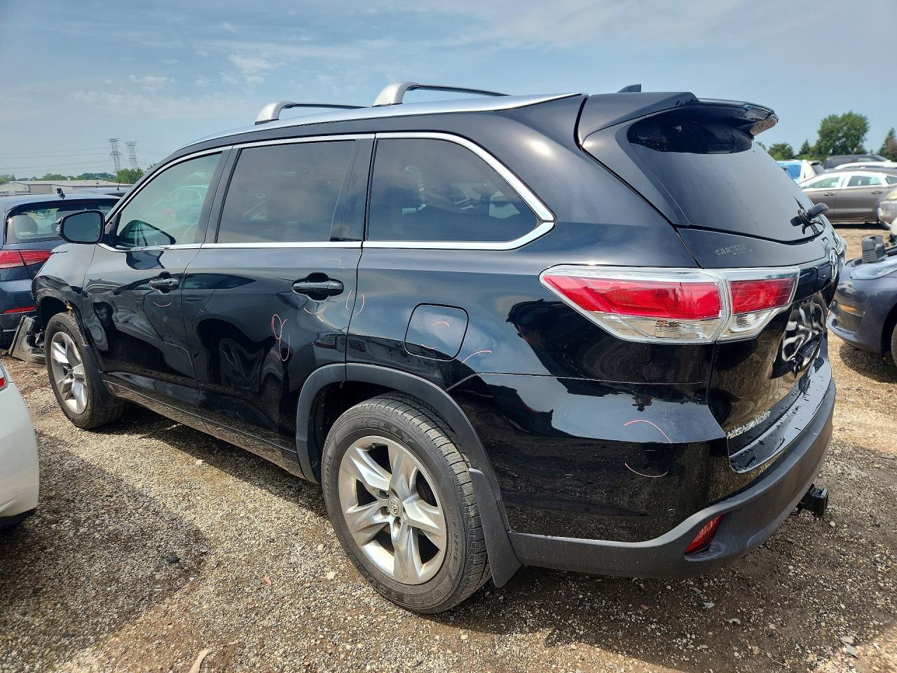 2015 Toyota Highlander Limited Black vin: 5TDDKRFH4FS198200