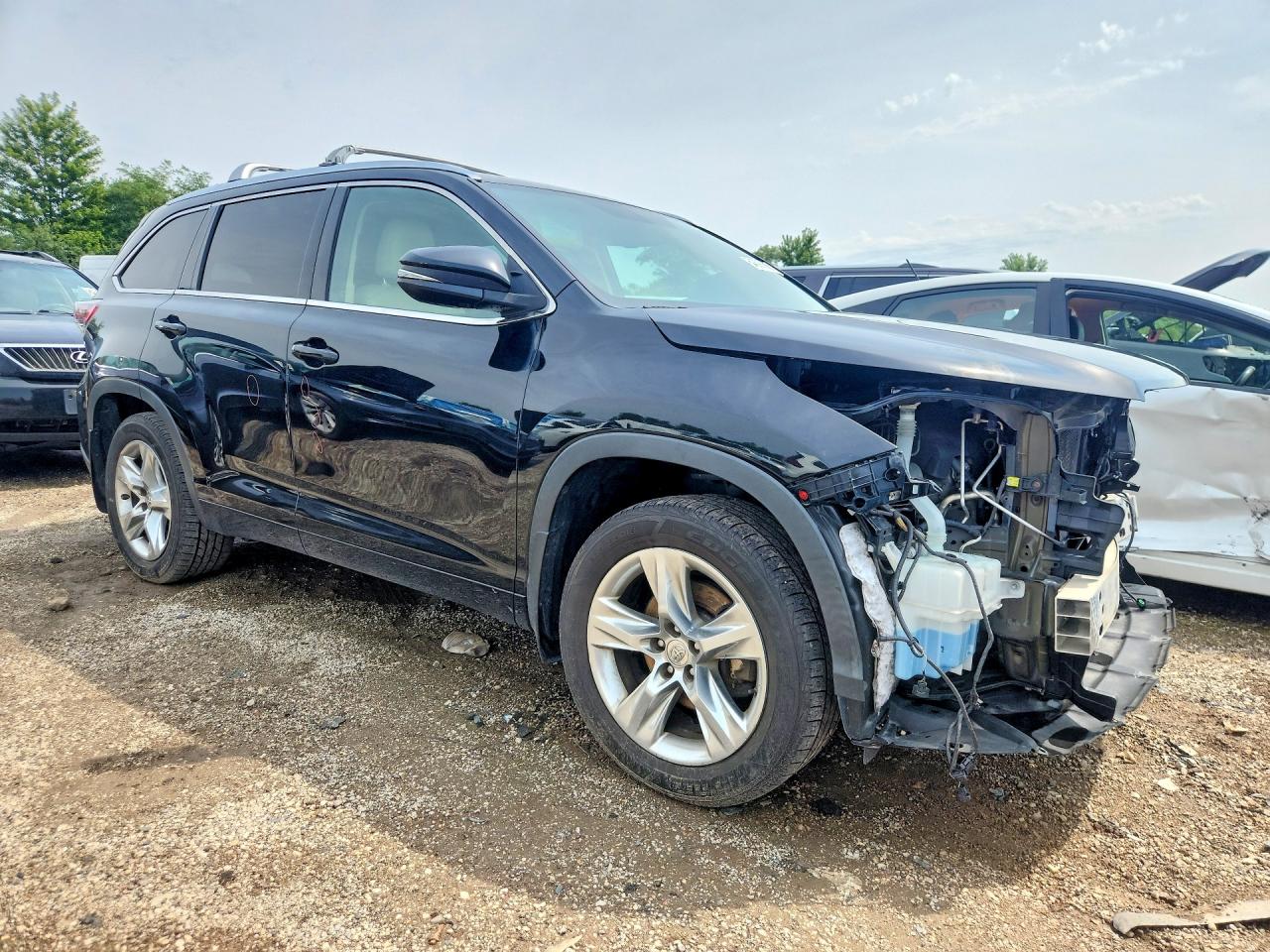 2015 Toyota Highlander Limited Black vin: 5TDDKRFH4FS198200