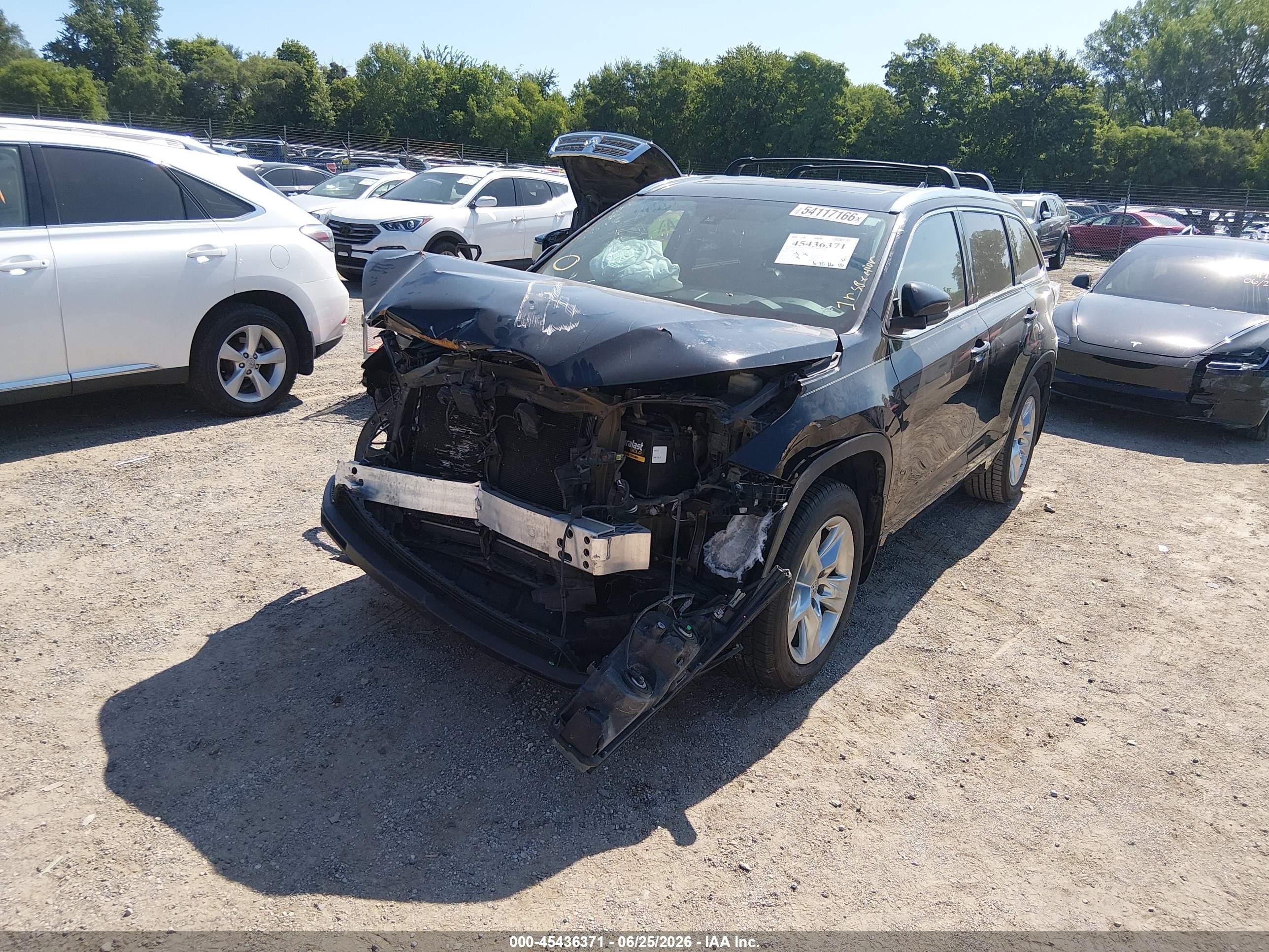 2015 Toyota Highlander Limited Platinum V6 Black vin: 5TDDKRFH4FS223743