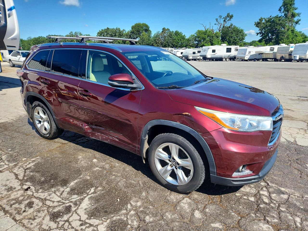 2016 Toyota Highlander Limited Maroon vin: 5TDDKRFH4GS307790