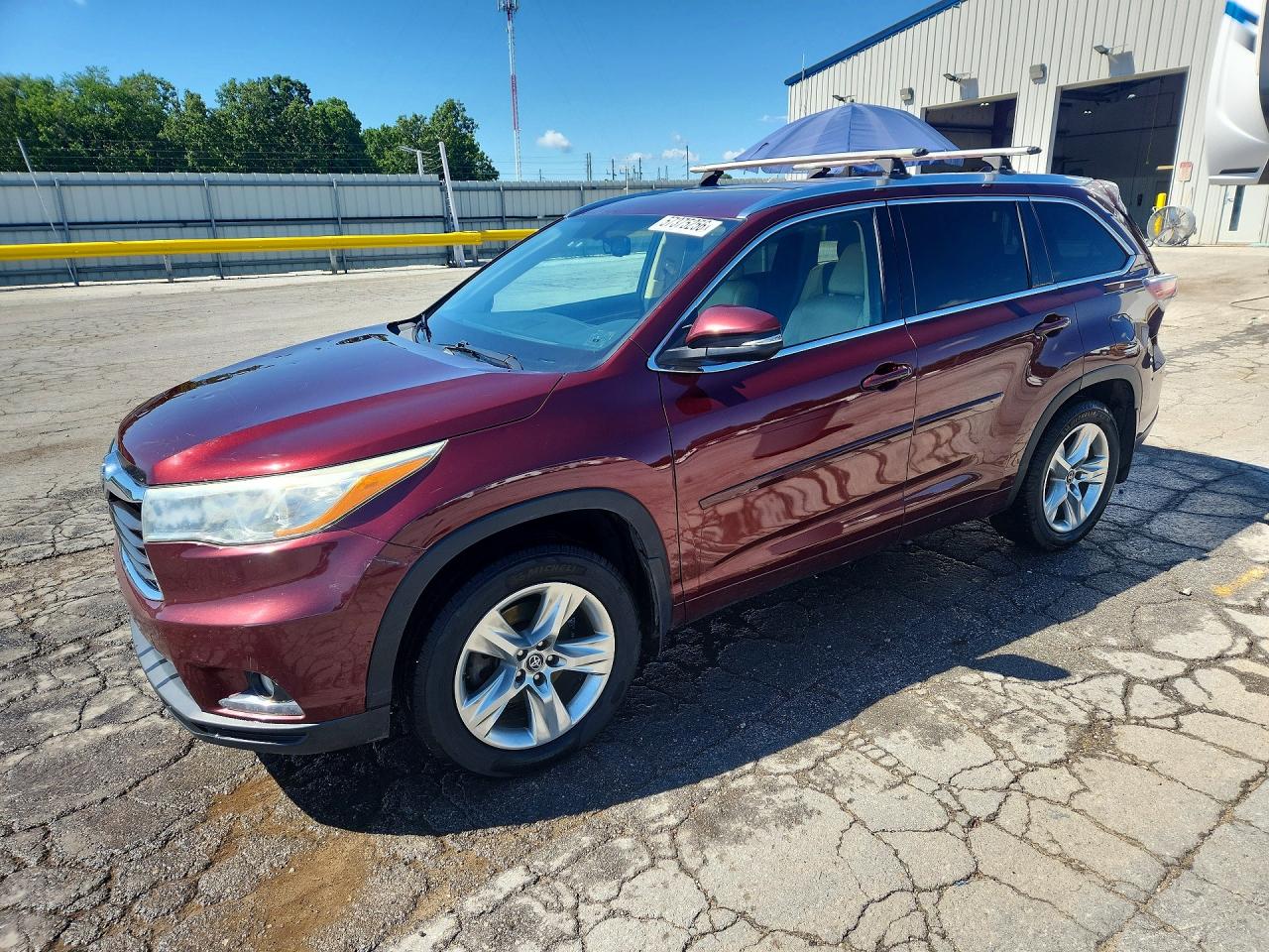 2016 Toyota Highlander Limited Maroon vin: 5TDDKRFH4GS307790